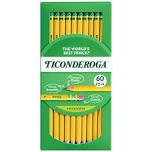 Ticonderoga Sharpened Wooden Pencils  2 HB  .03mm  Yellow  60 Count