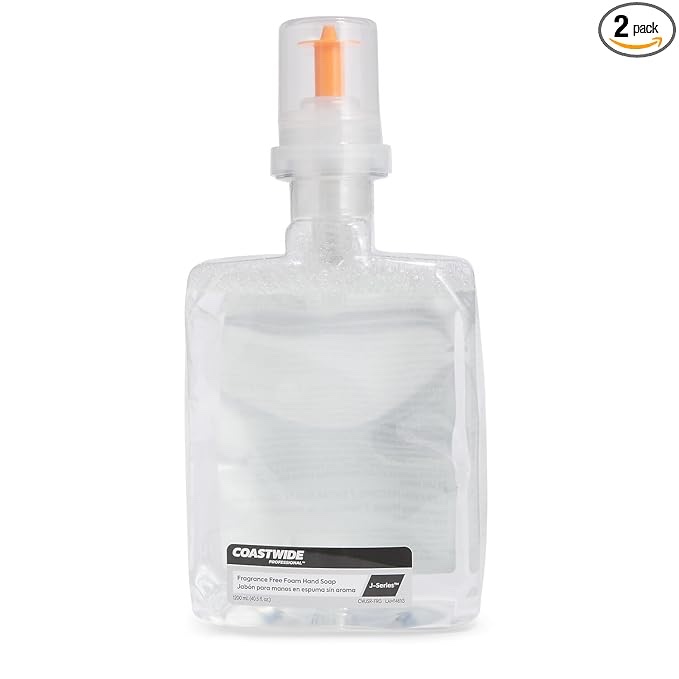 COASTWIDE J-Series Foam Hand Soap Fragrance-Free 1200 mL 2/Carton (CWJSR-FRG)