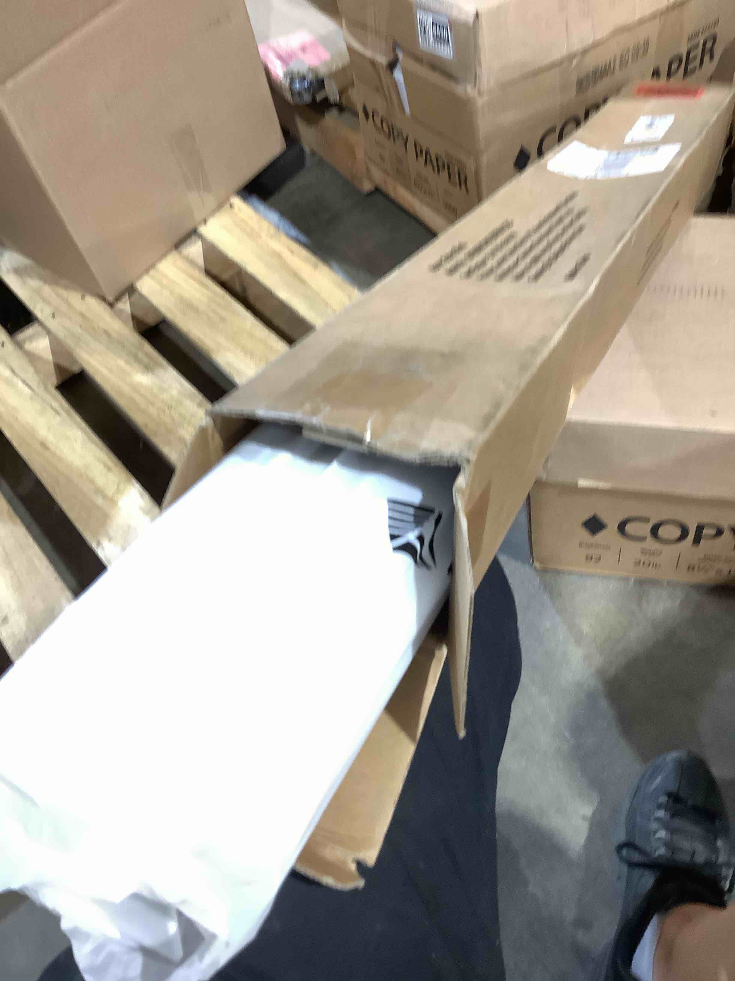 Condition photo showing Good Condition for ghv cordless zebra blinds for windows free-stop shades light filtering dual layer light control for day and night (white, 35 in (w) x 64 in (h)) white 35 in (w) x 64 in (h)