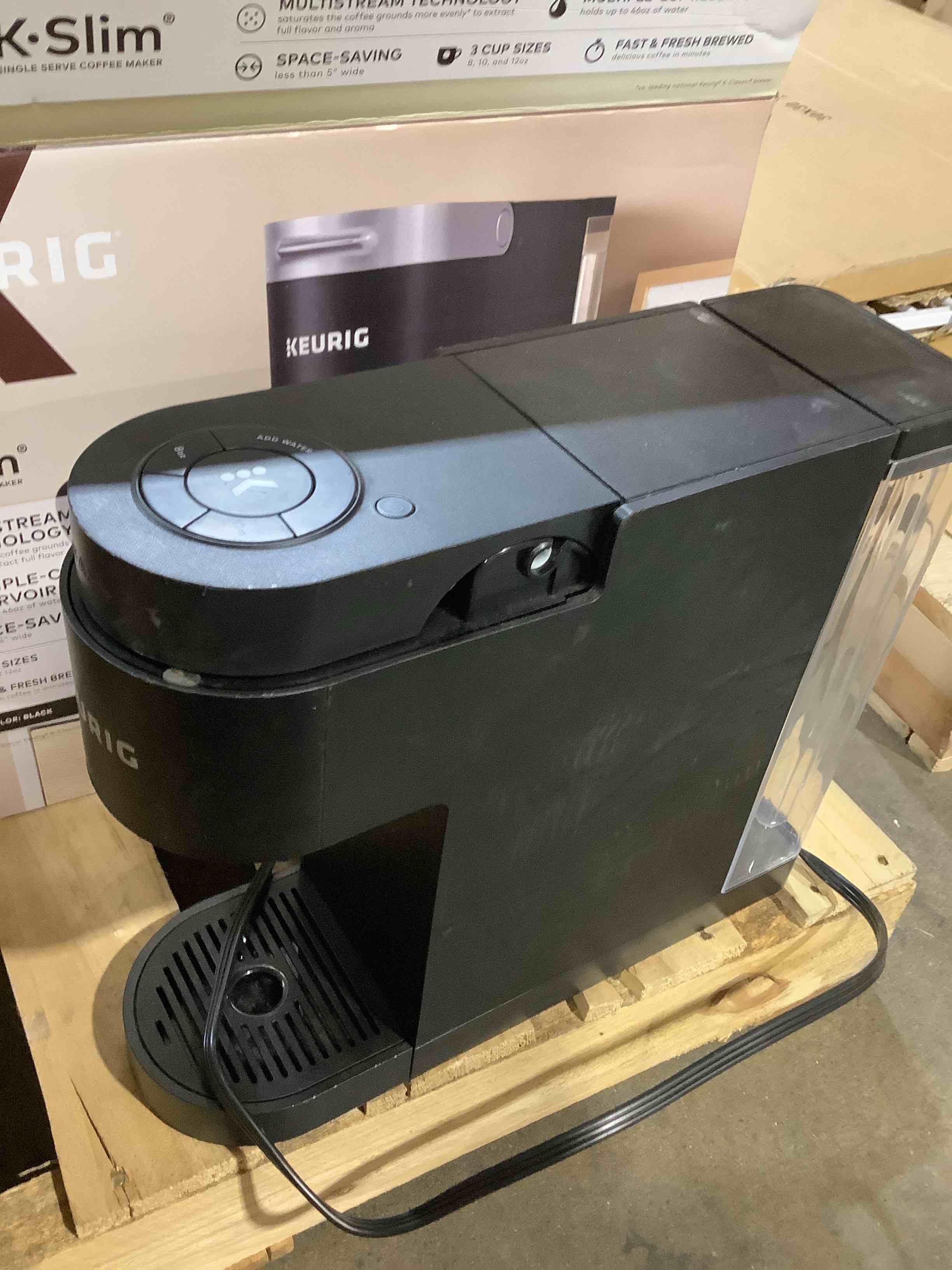 Condition photo showing Good Condition for keurig k-slim black single-serve k-cup pod coffee maker