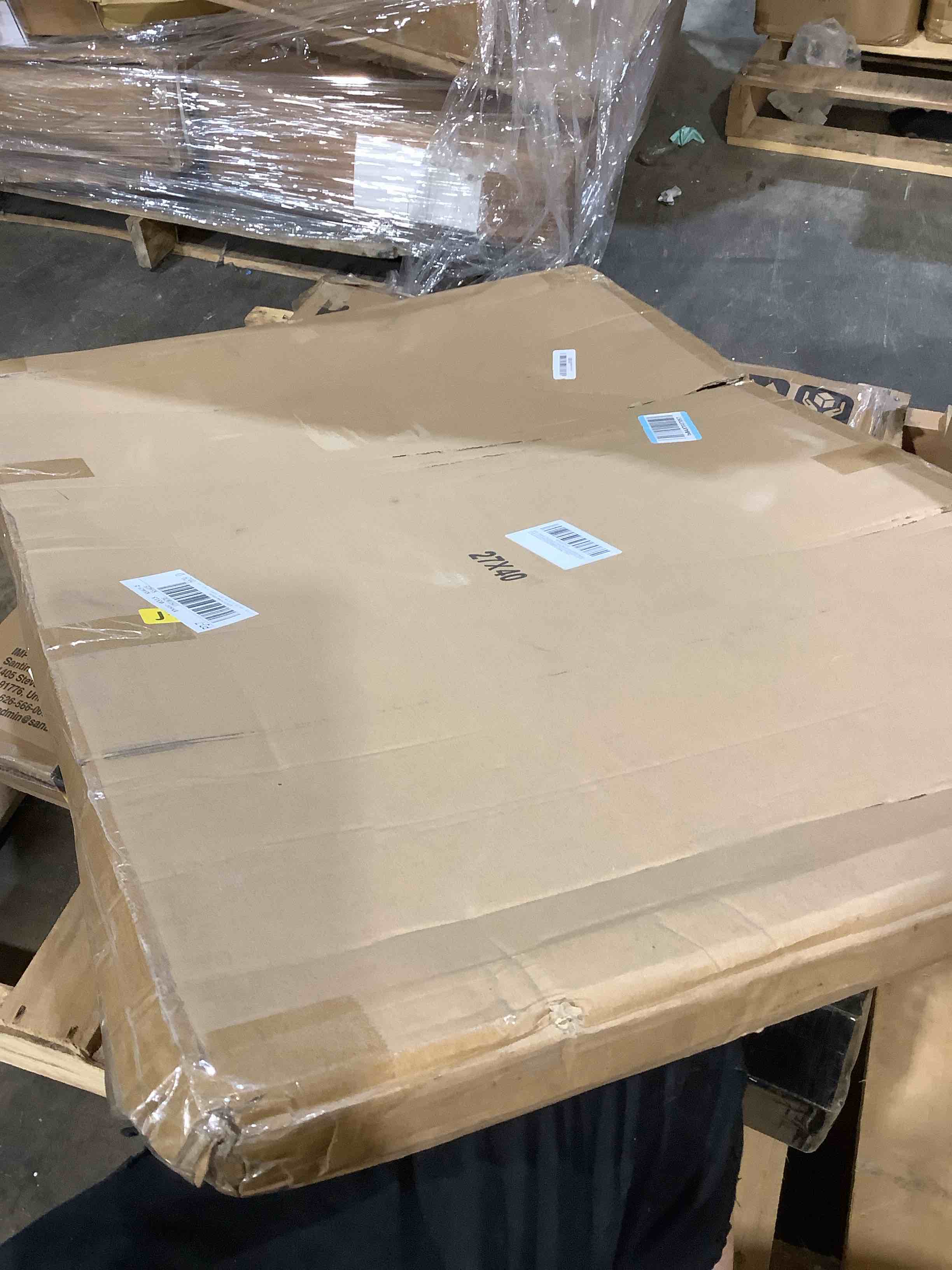 Condition photo showing Good Condition for 27x40 poster frame black, 27x40 inch movie poster frame with hd plexiglass durable and scratch-proof for horizontal or vertical wall mounting, 1 pack black 27x40