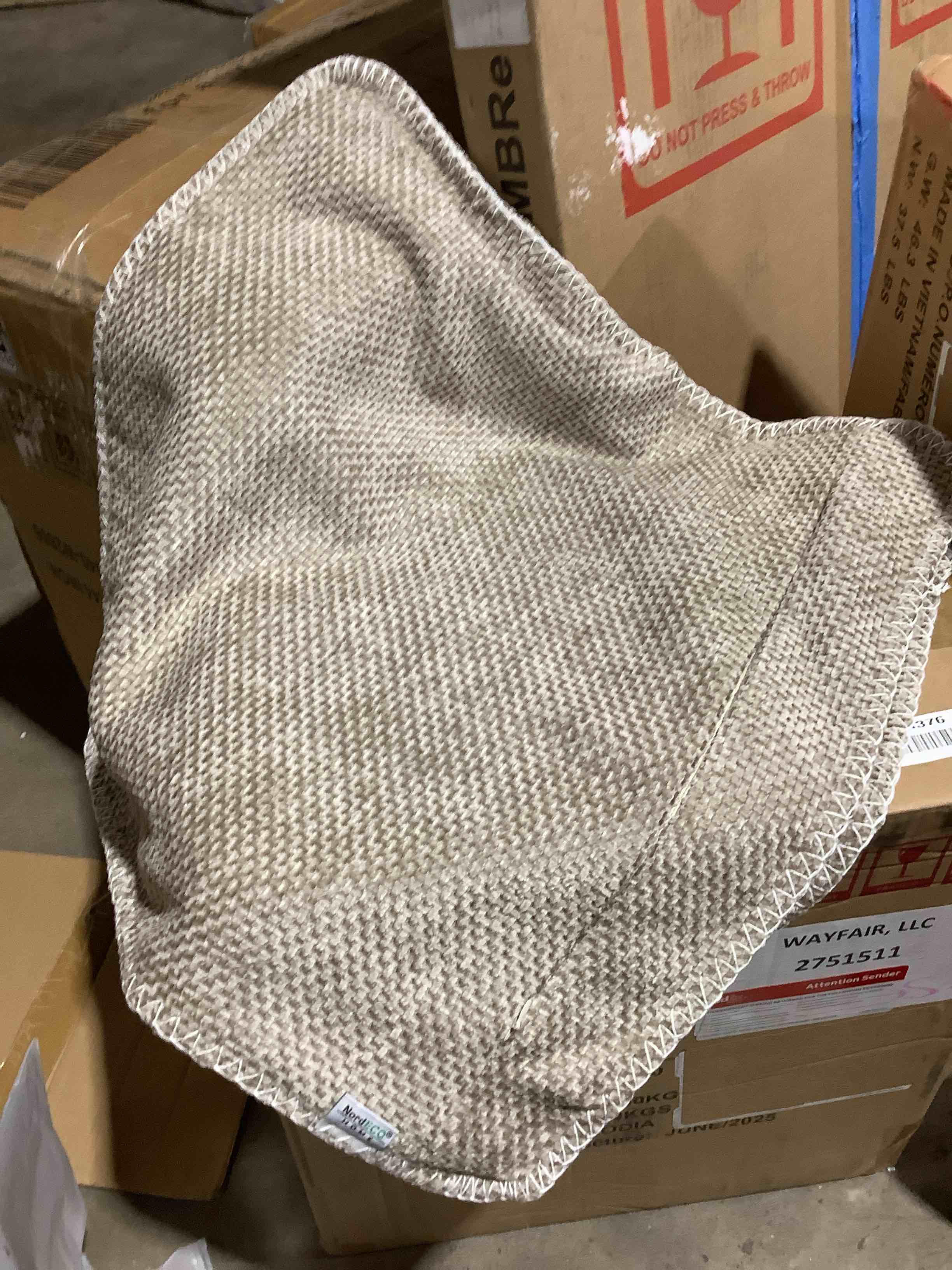 Condition photo showing New/Like New for nordeco home luxury 20" x 20" tan cushion covers, 2 count