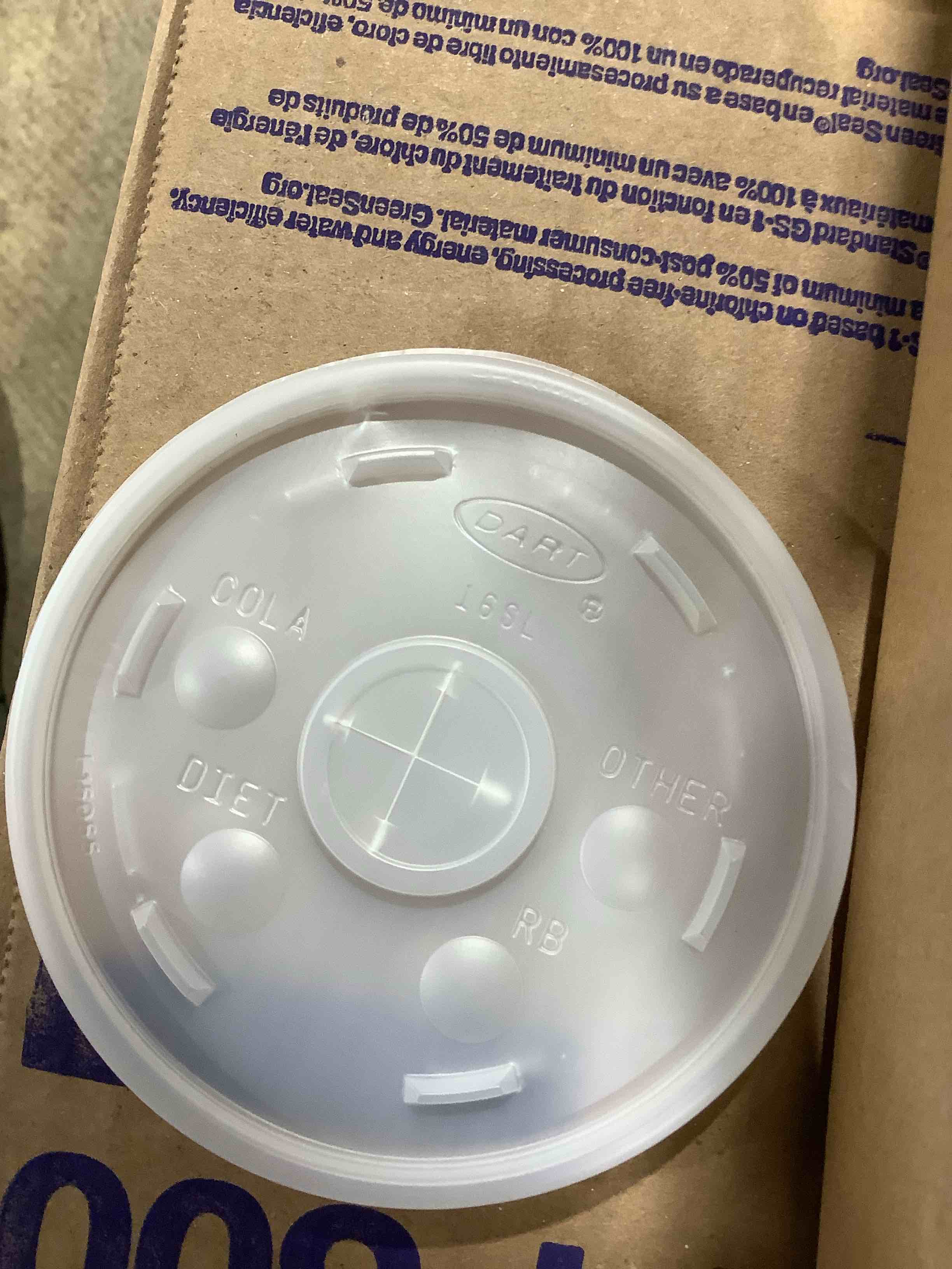 Condition photo showing Good Condition for dart 16sl translucent sorbet lid for hot and cold foam cup 100 count (pack of 1)