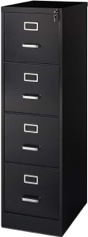 staples commercial 4-drawer vertical file cabinet locking letter black 22 d (22337d)