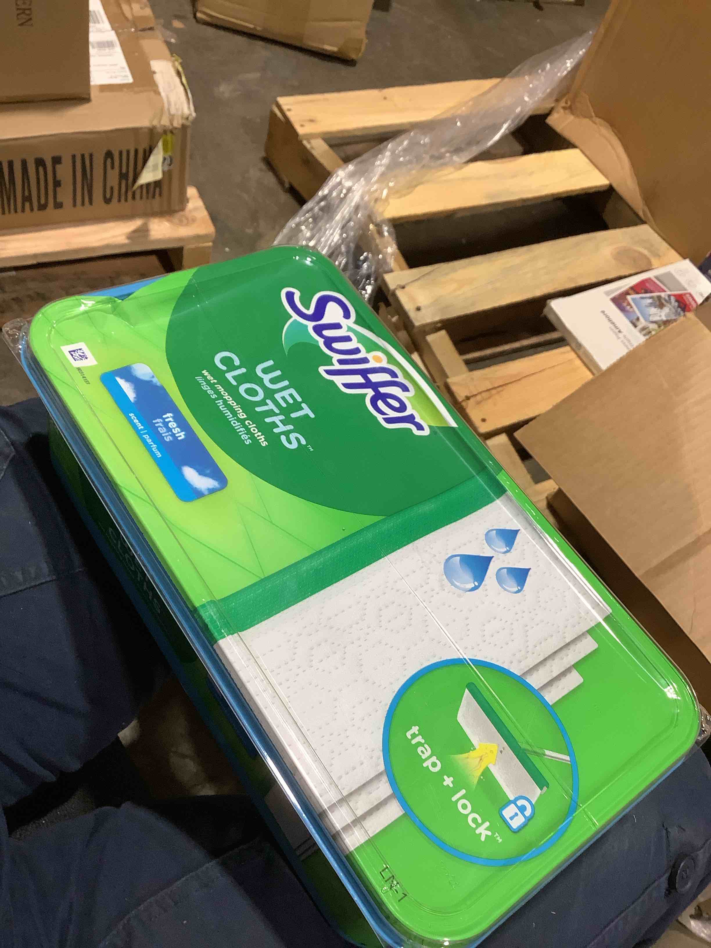 Condition photo showing Good Condition for swiffer sweep + mop wet pads refill floor cleaner cleaning cloths fresh 24ct
