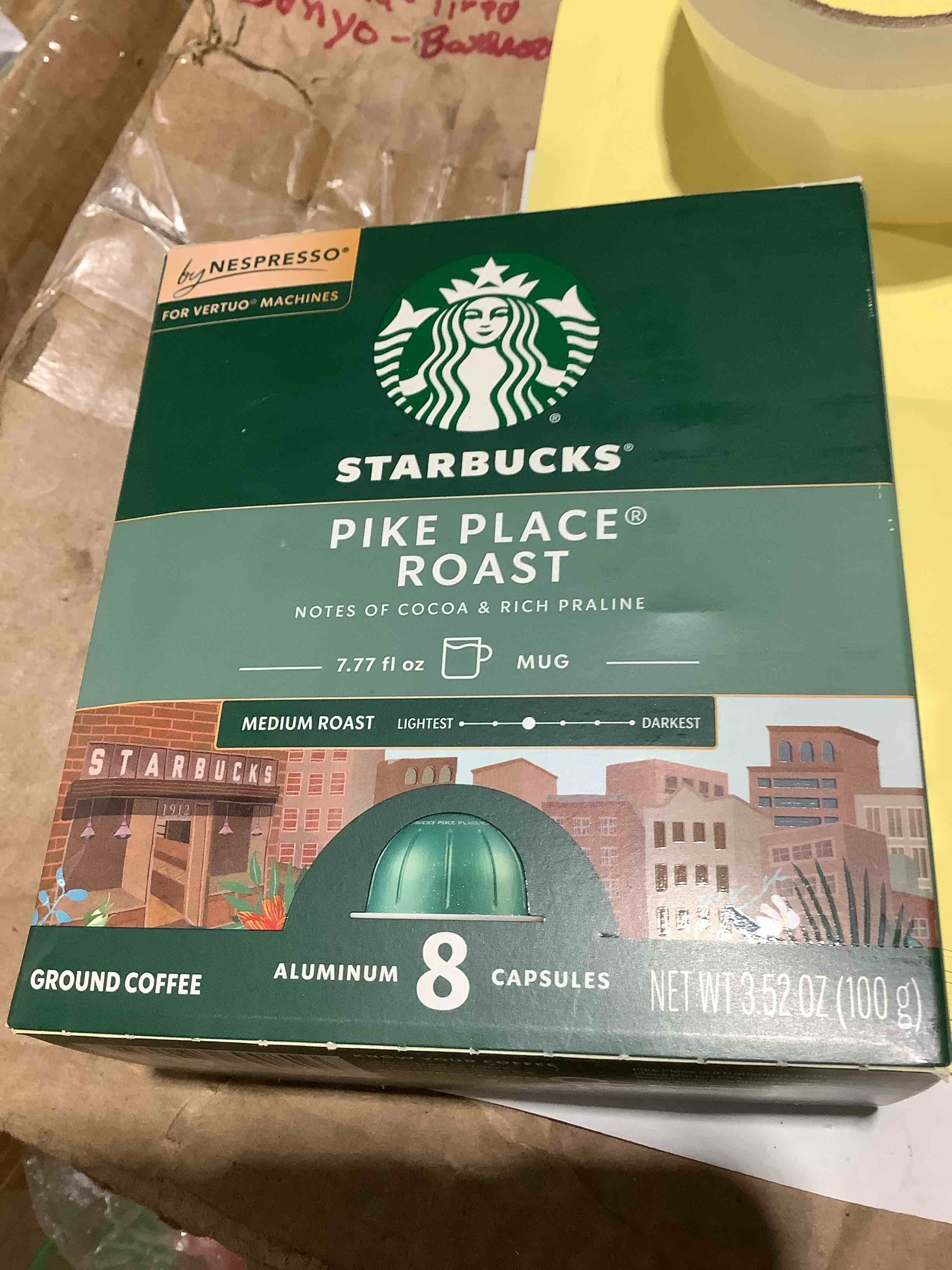 Condition photo showing Good Condition for starbucks by nespresso vertuo capsules pikes place medium roast coffee pods - 8ct
