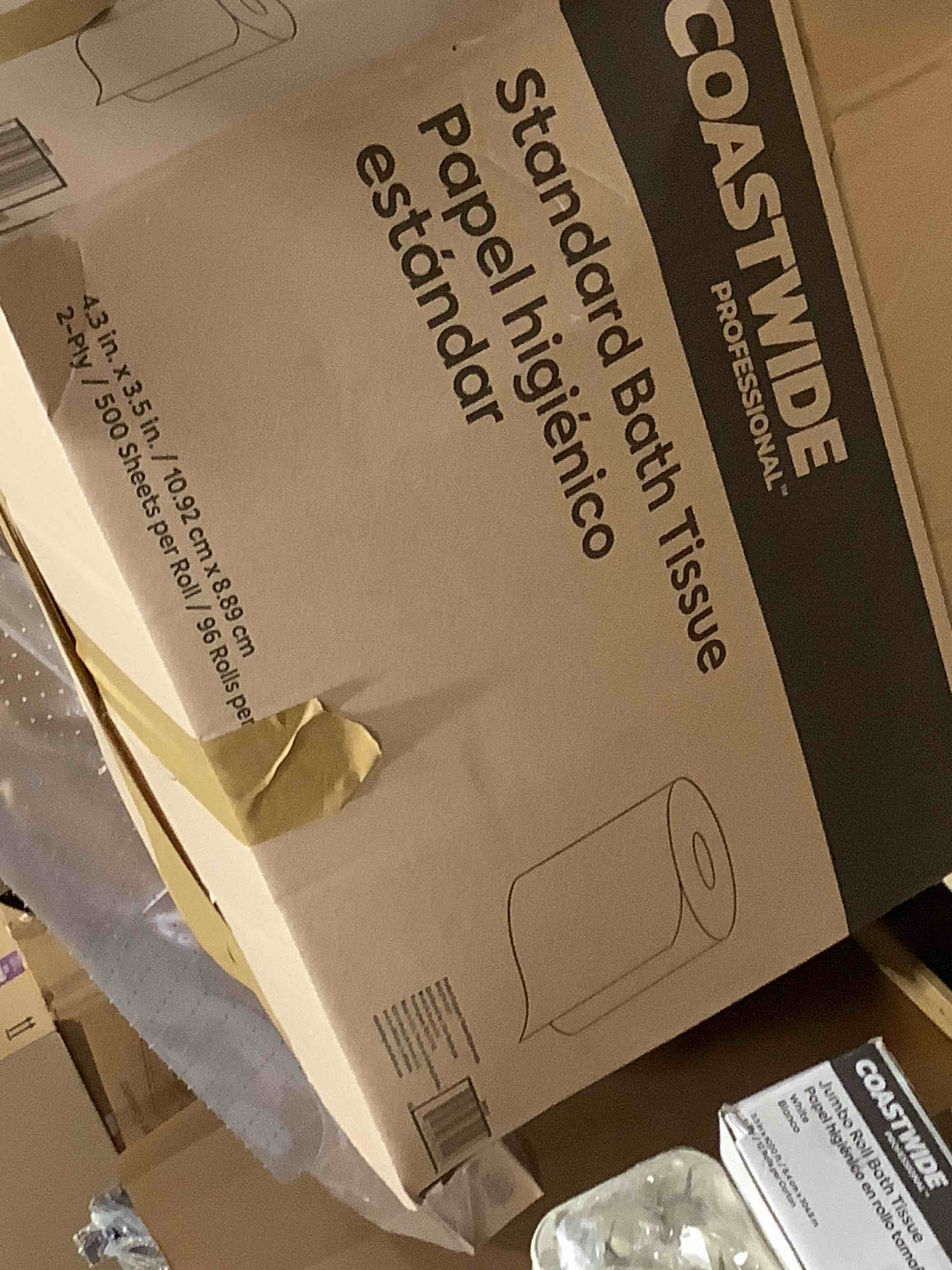 Condition photo showing New/Like New for 2-ply toilet paper, individually wrapped bath tissue, 500-sheets per roll, 96-pack, white