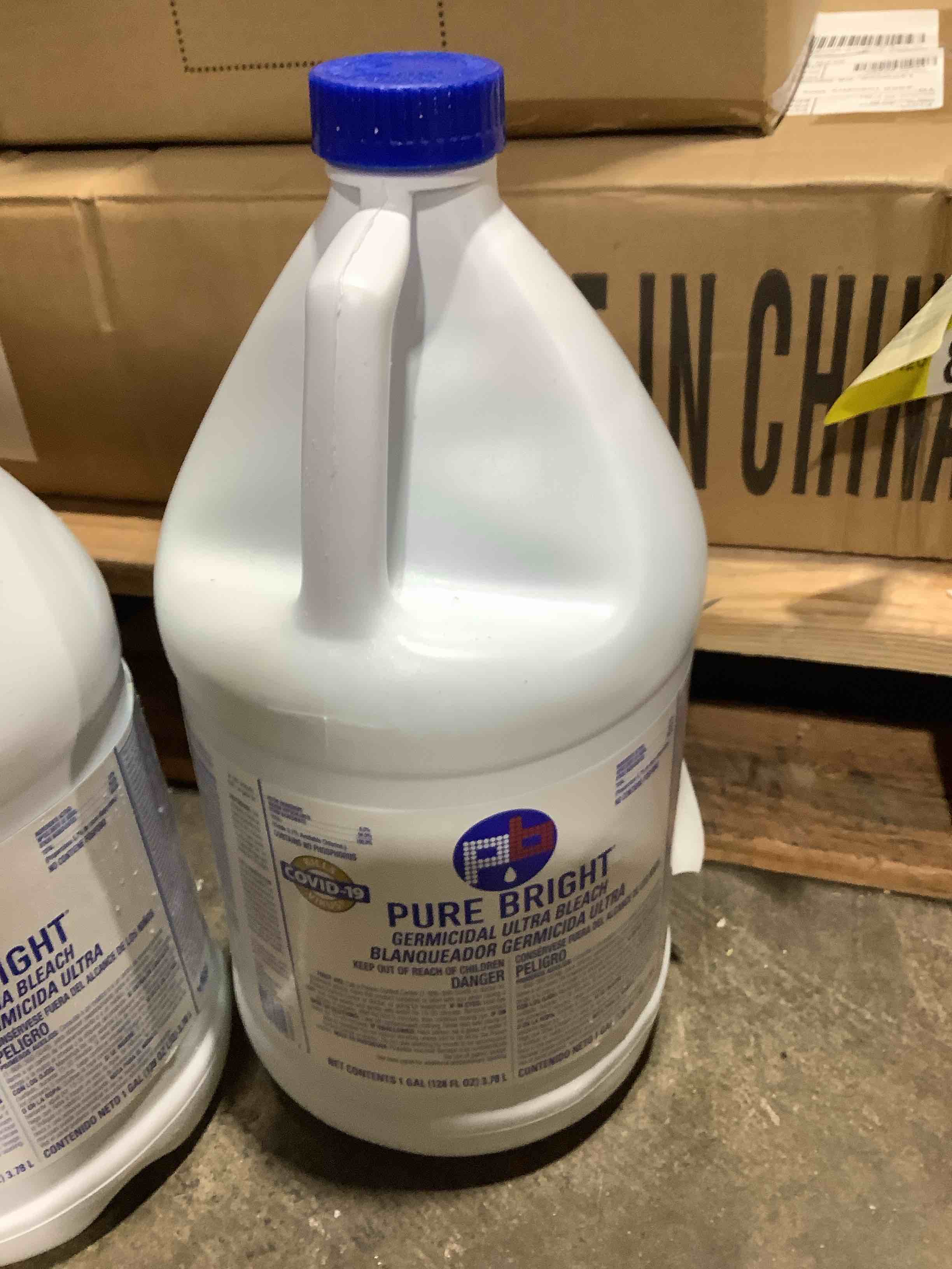 Condition photo showing New/Like New for pure bright liquid bleach 1 gallon bottle