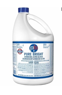 pure bright liquid bleach 1 gallon bottle