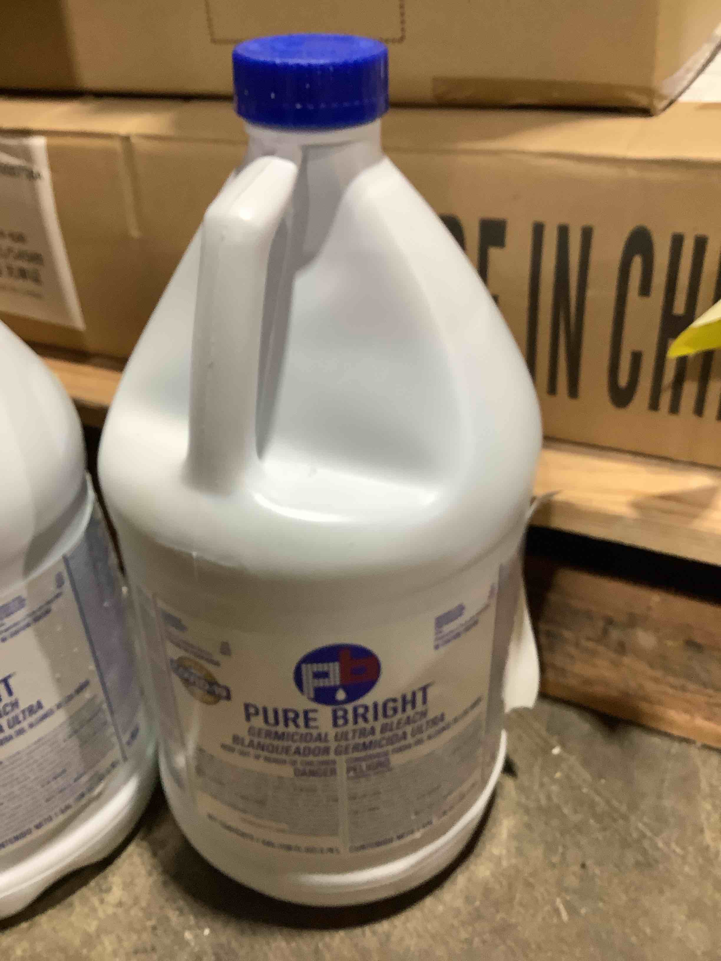 Condition photo showing New/Like New for pure bright liquid bleach 1 gallon bottle