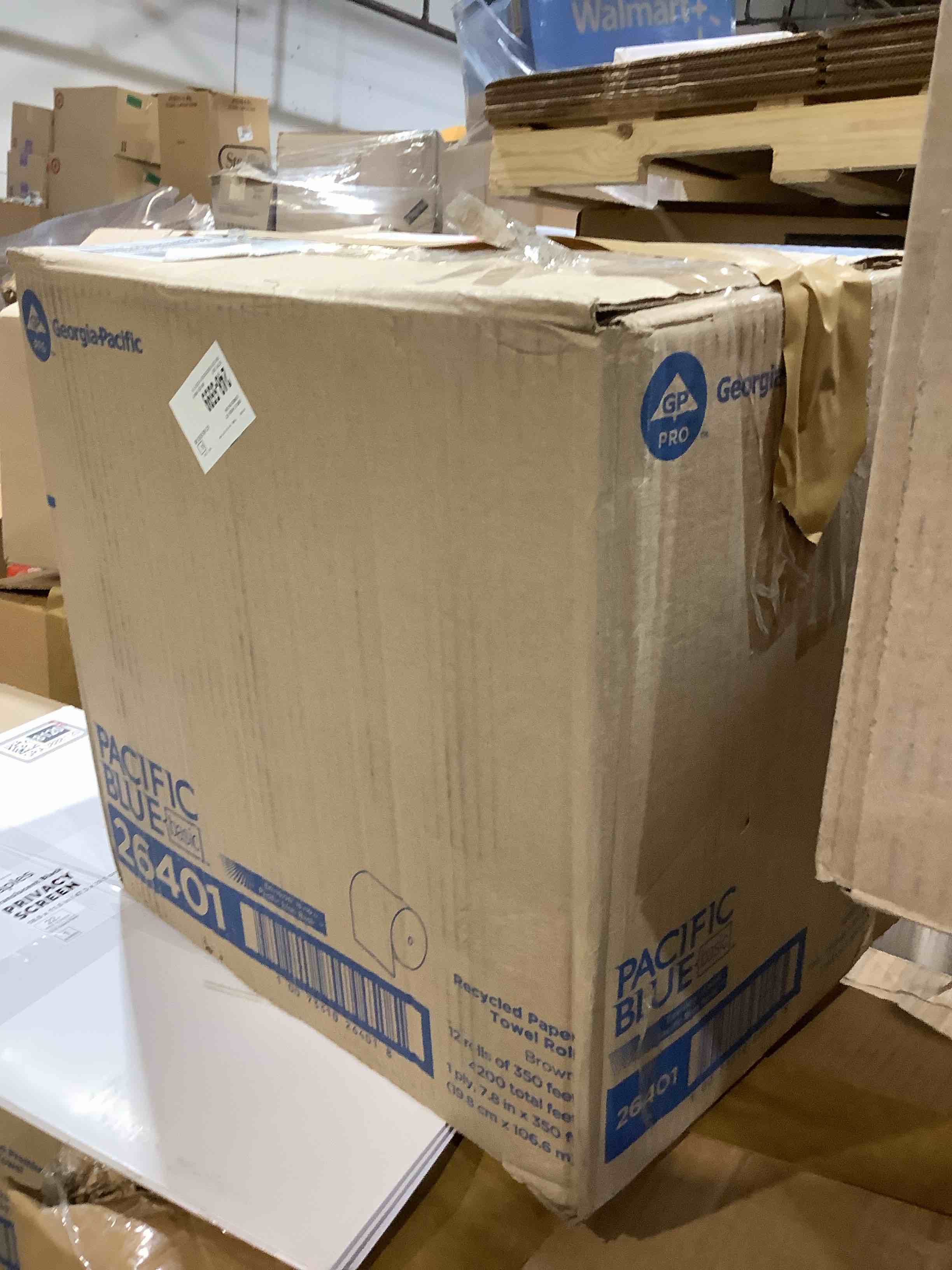 Condition photo showing New/Like New for georgia pacific blue basic recycled paper towels  26401  brown  12 count