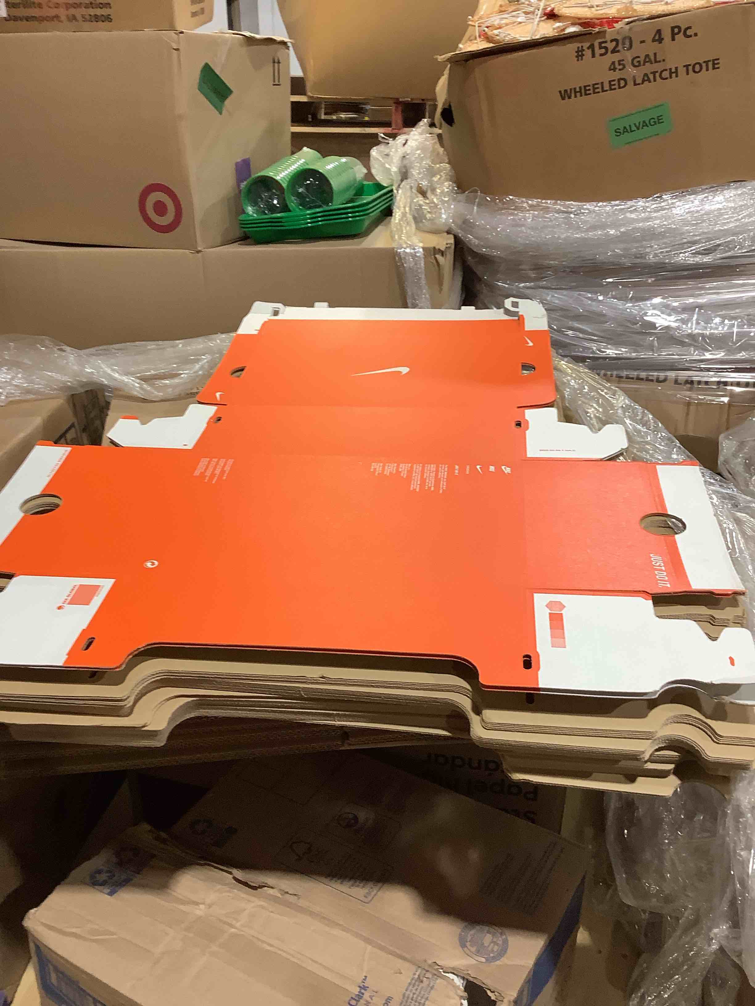 Condition photo showing Good Condition for nike original orange shoe boxes, 14.5" x 9" x 5"