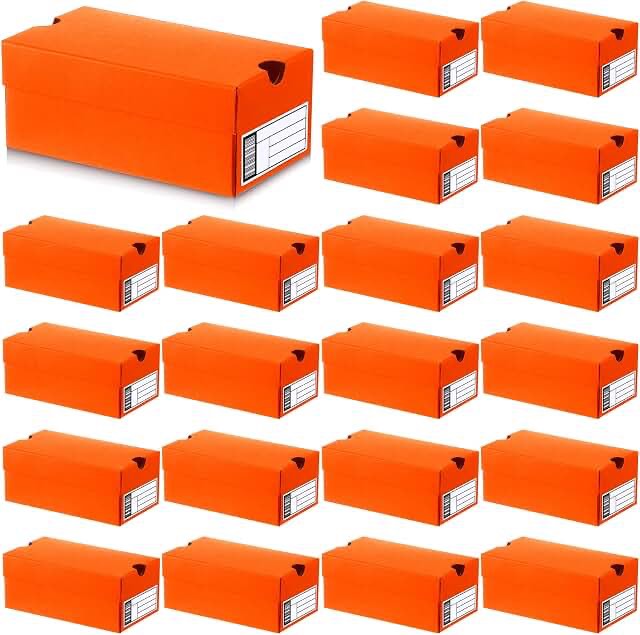 nike original orange shoe boxes, 11.5" x 7" x 4"