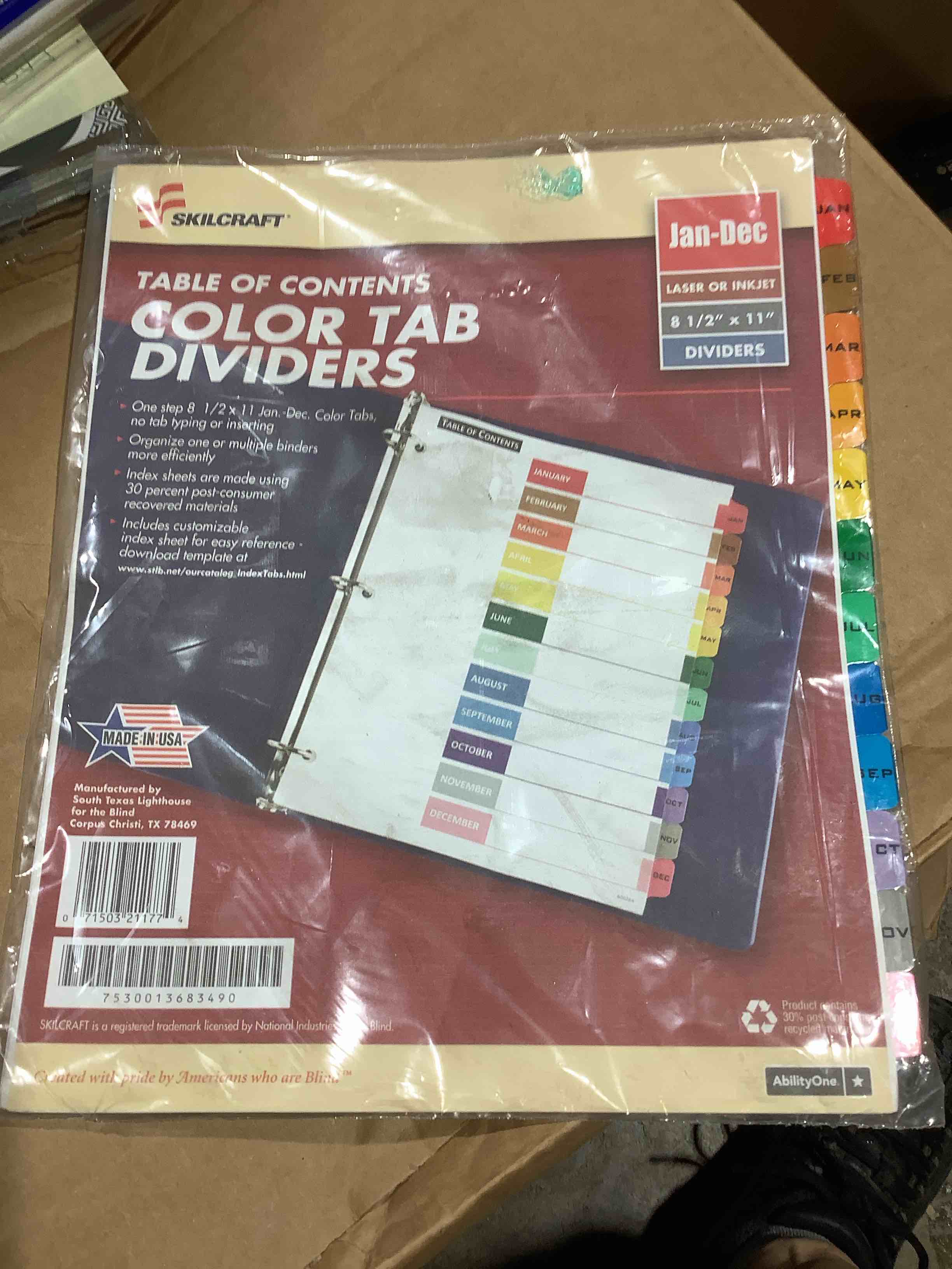 Condition photo showing New/Like New for skilcraft nsn3683490 multiple index sheets 12 / set