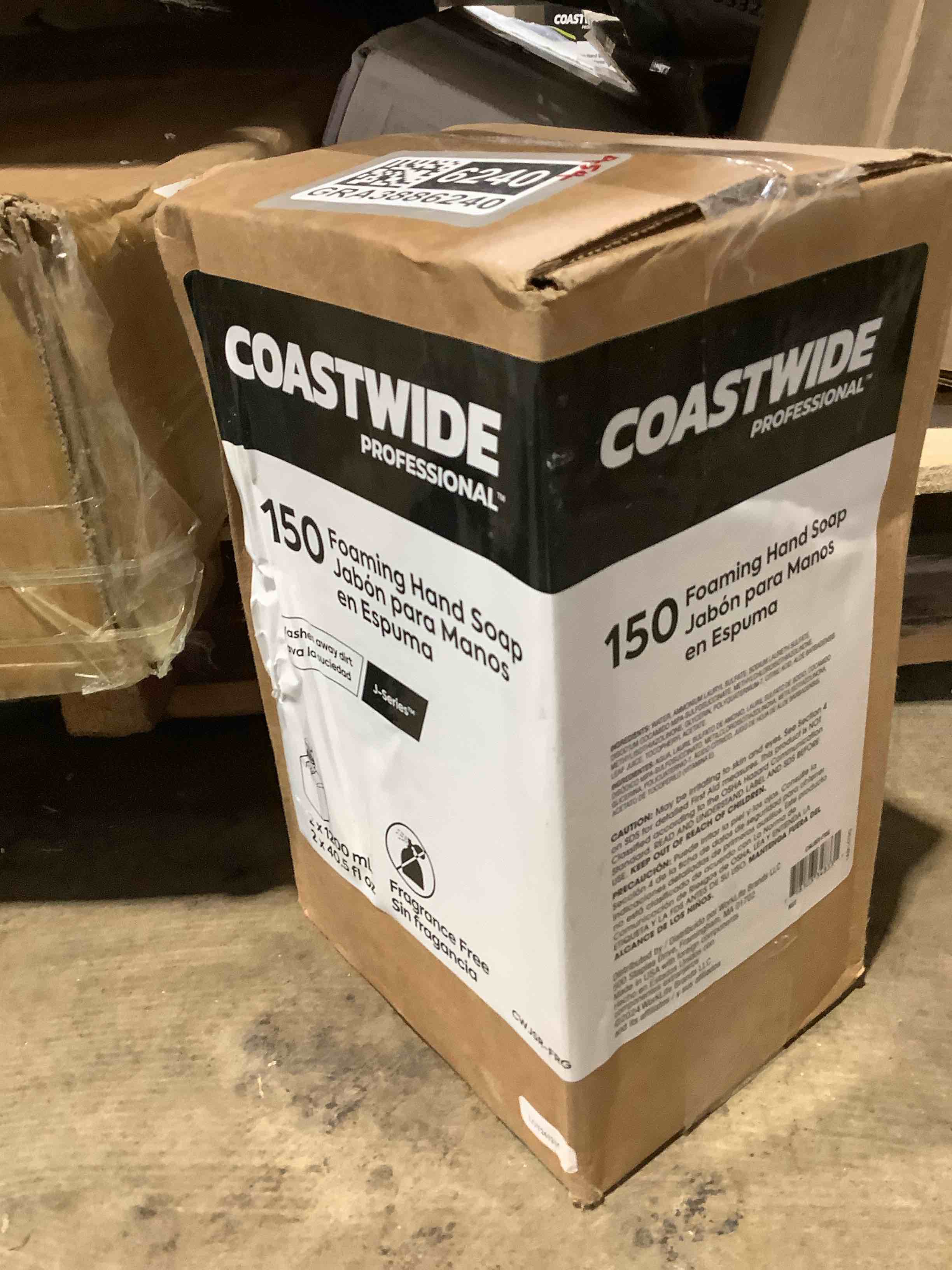 Condition photo showing New/Like New for coastwide j-series foam hand soap fragrance-free 1200 ml 2/carton (cwjsr-frg)