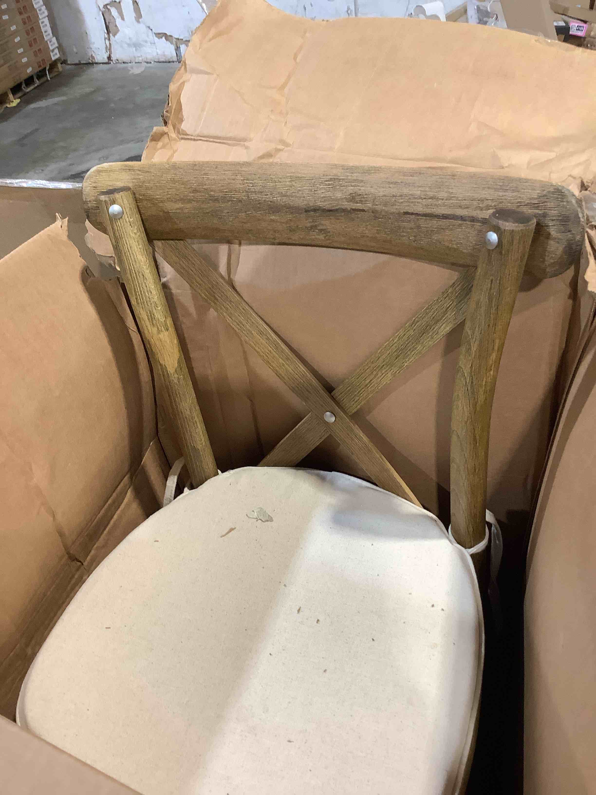 Condition photo showing Good Condition for counter bar chair with crossback with cushion