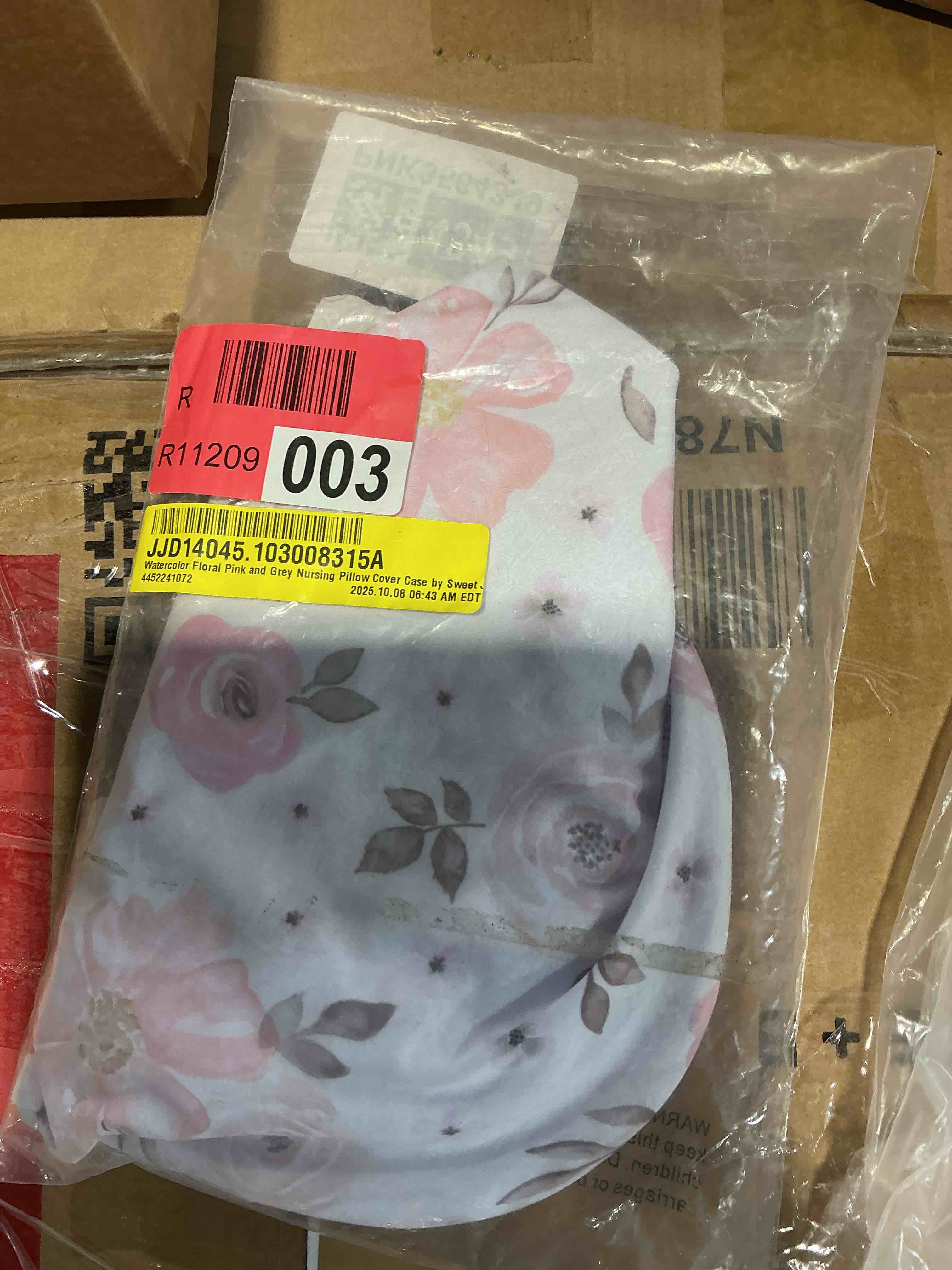 Condition photo showing Good Condition for sweet jojo designs baby nursing pillow cover (pink/grey boho floral) for girls, infant/newborn nursery, bottle breastfeeding slipcover, breast feeding pillowcase - pillow not included (watercolor)
