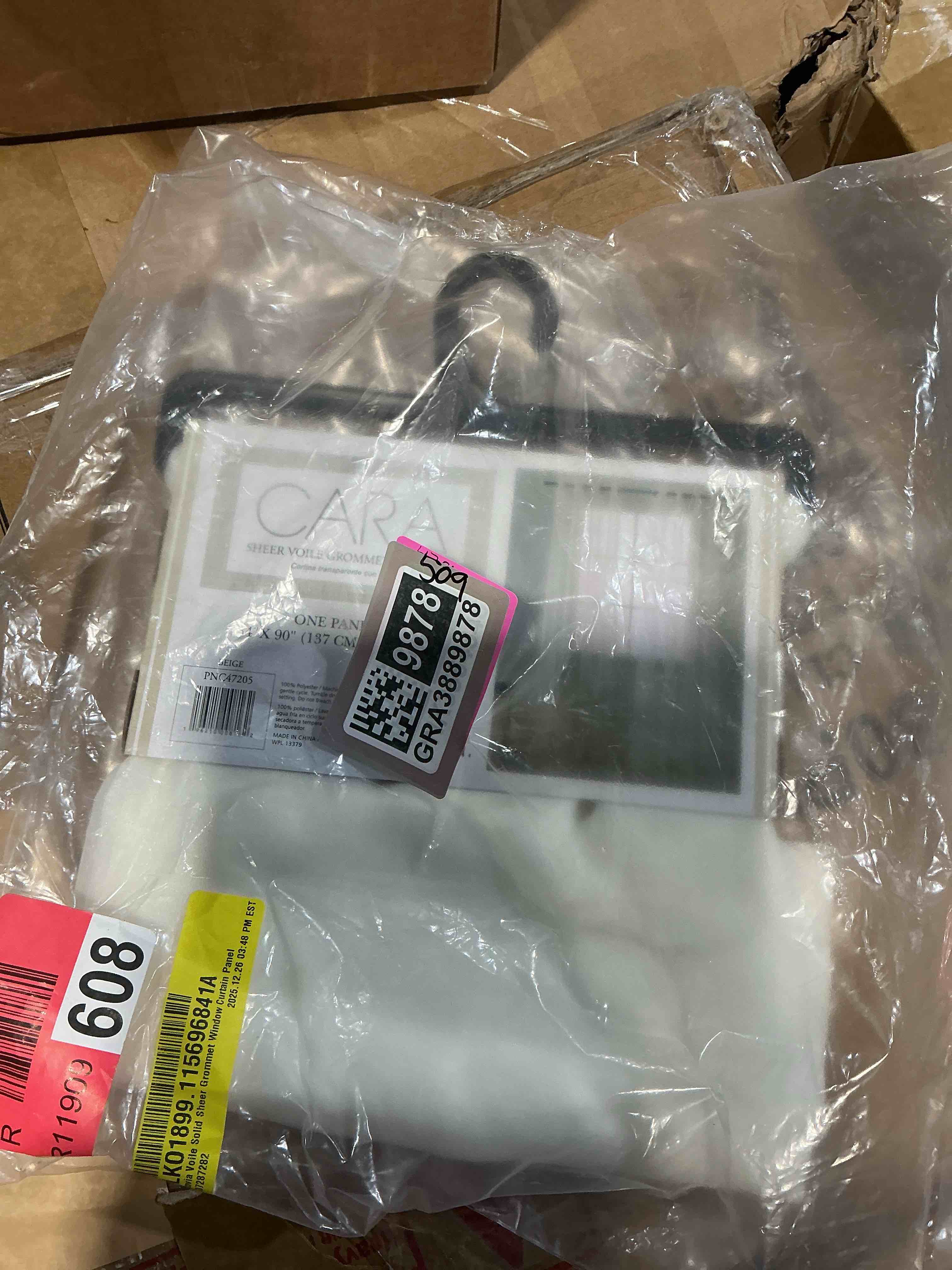 Condition photo showing Good Condition for rt designers collection cara one sheer grommet light filtering curtain panel color beige