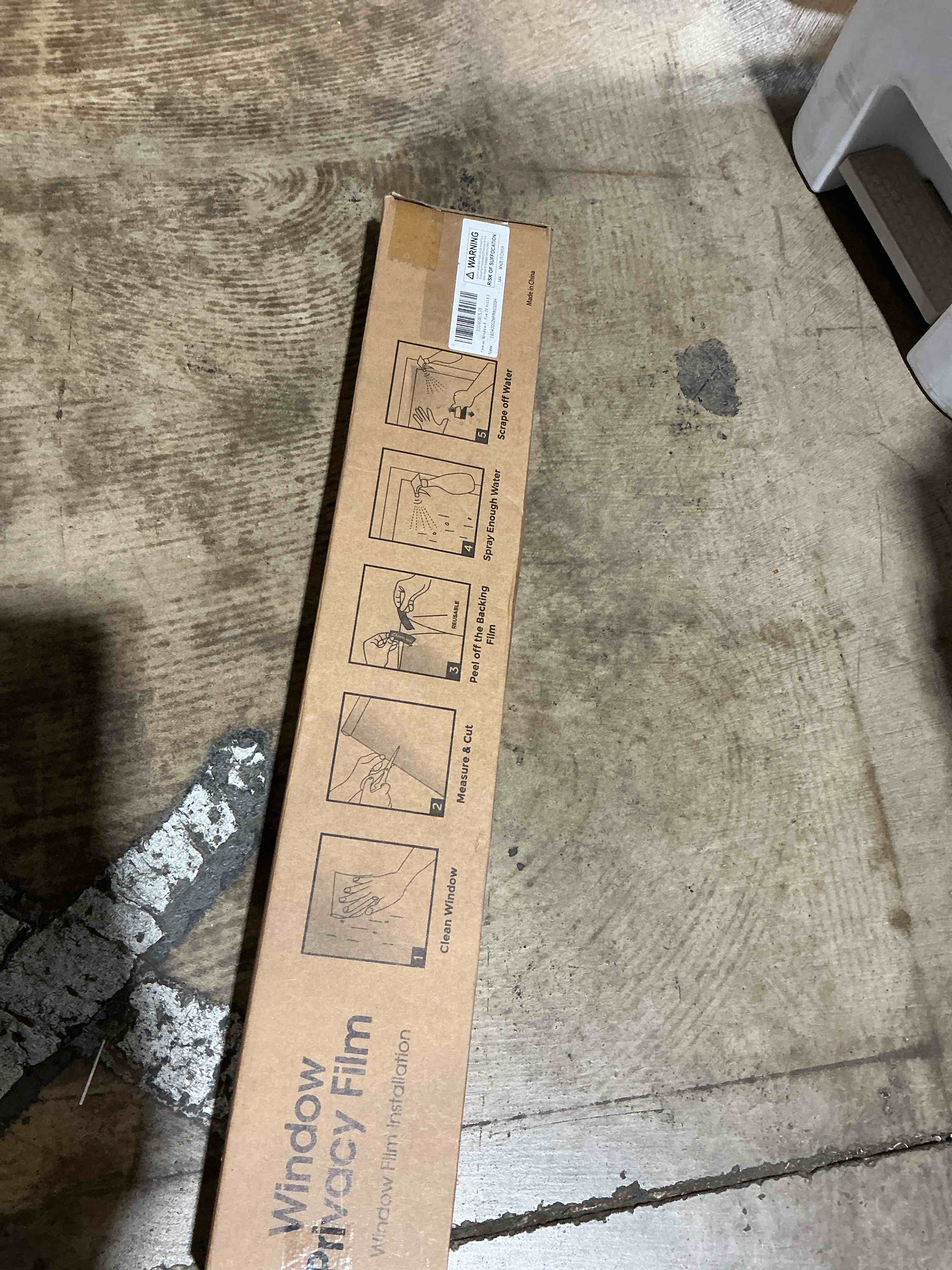 Condition photo showing Good Condition for coavas one way window privacy film, reflective window tint for home see out not in, sun blocking anti uv static cling glass windows door coverings for winter y-white frosted 23.6 x 118.1 inch
