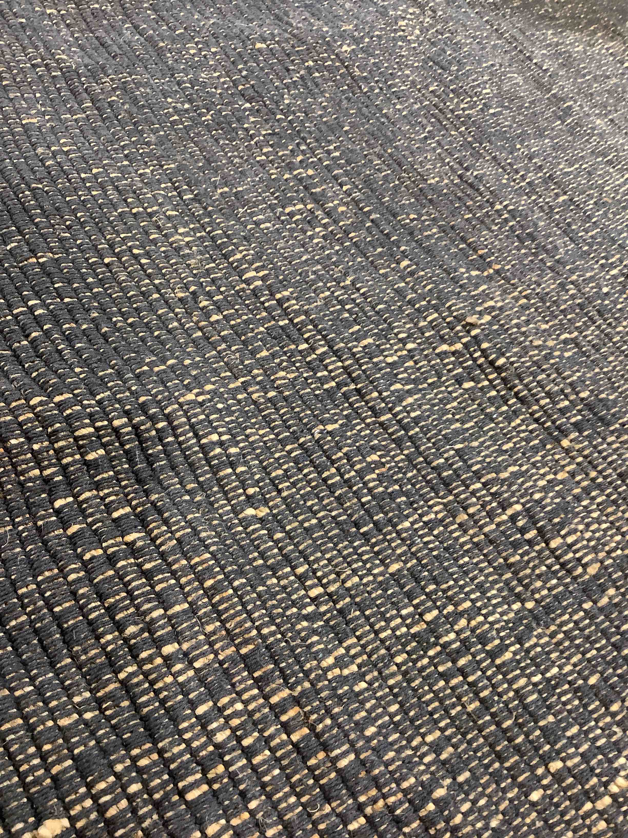 Blue and Natural Jute Area Rug 9' x 6'