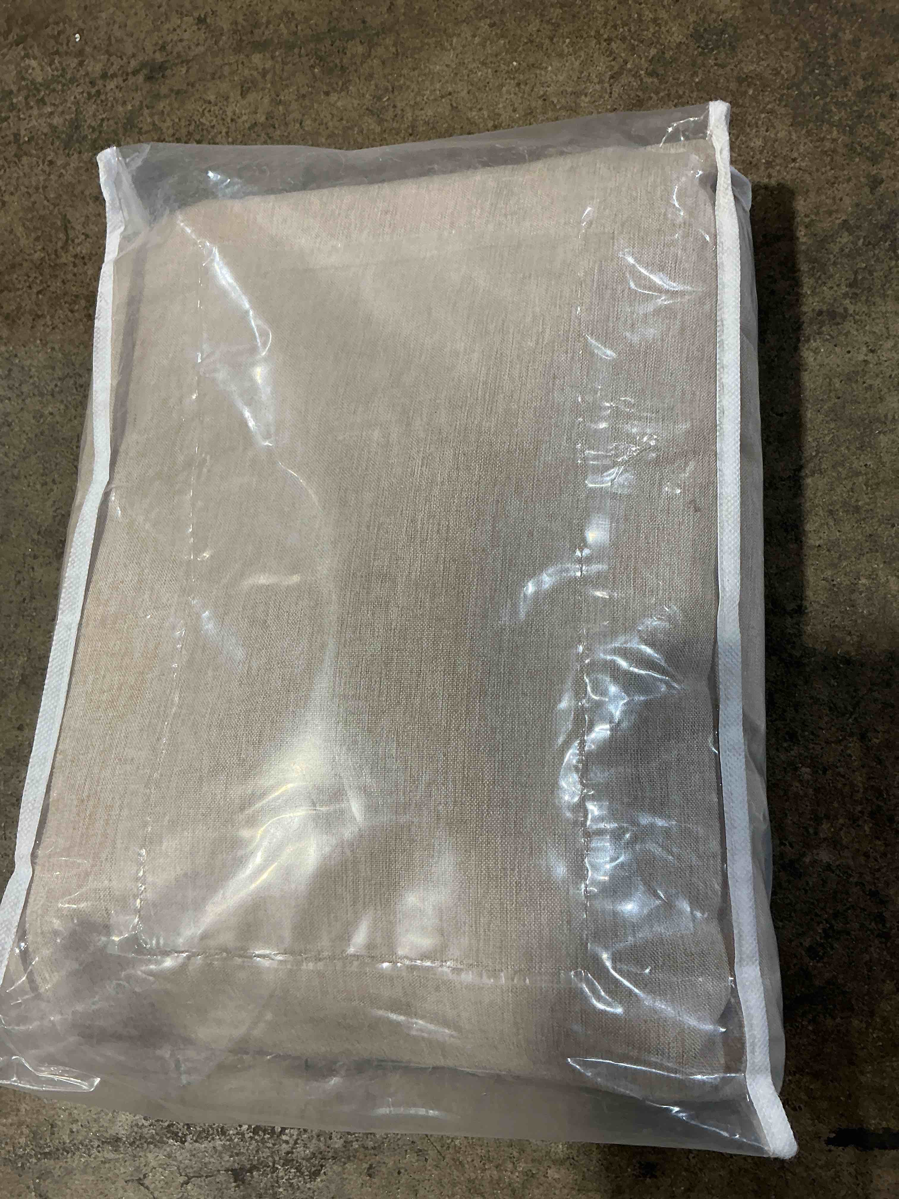 Condition photo showing New/Like New for miulee pinch pleated thick linen curtains 90 inches long 2 panels for living room bedroom, linen texture memory trained drapes pinch pleat rustic farmhouse window curtains with hooks&rings, taupe