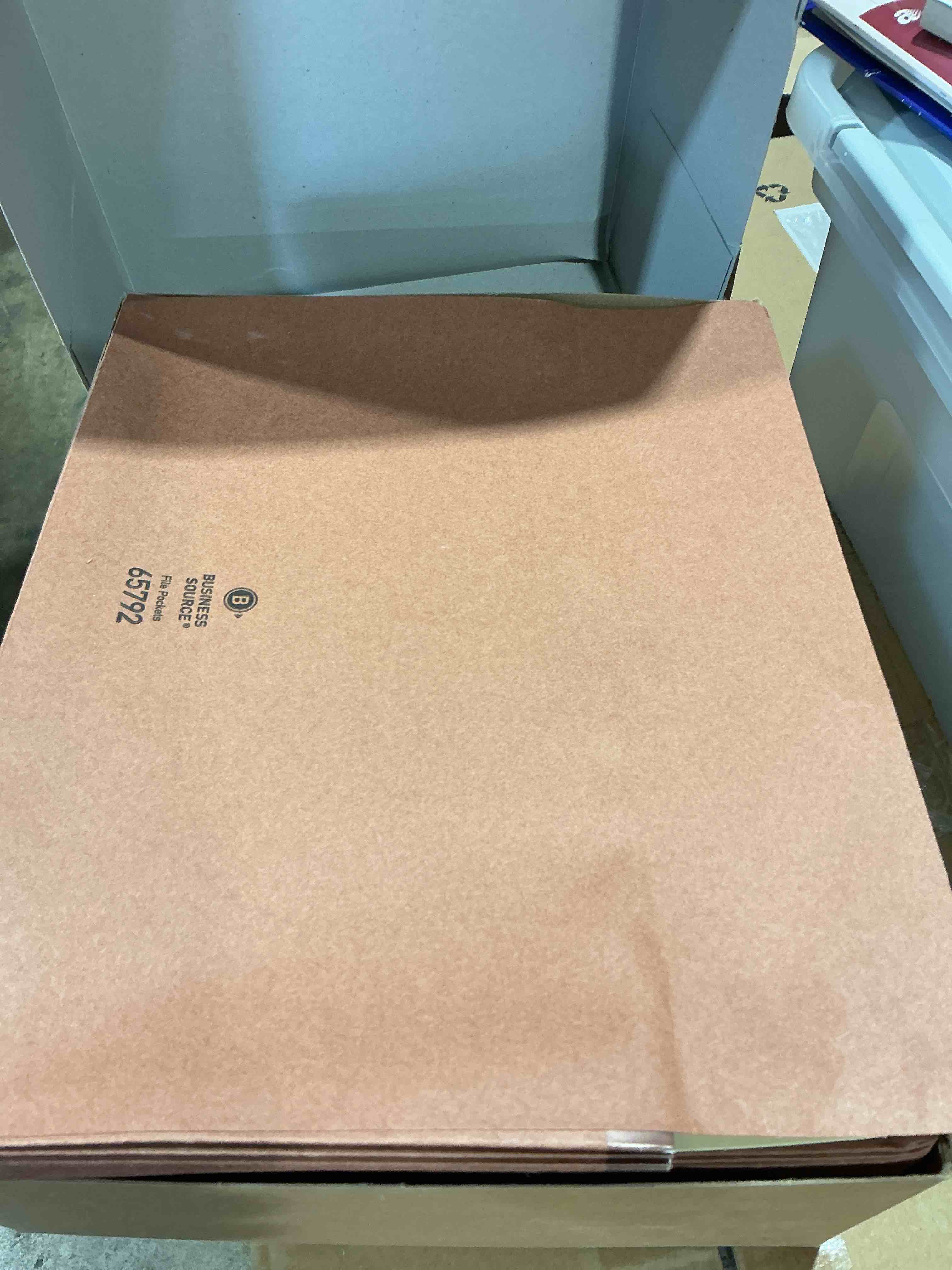 Condition photo showing New/Like New for business source, bsn65792, redrope letter expanding file pockets, 10 / box, redrope