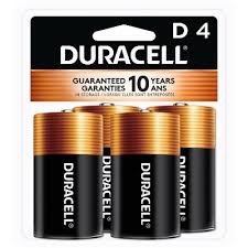 duracell coppertop d batteries - 4pk alkaline battery: 15000mah, household use, in office