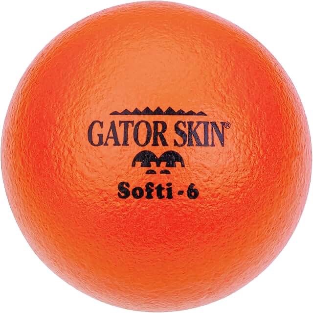 s&s worldwide 6" gator skin® softi ball - orange - sold as single ball