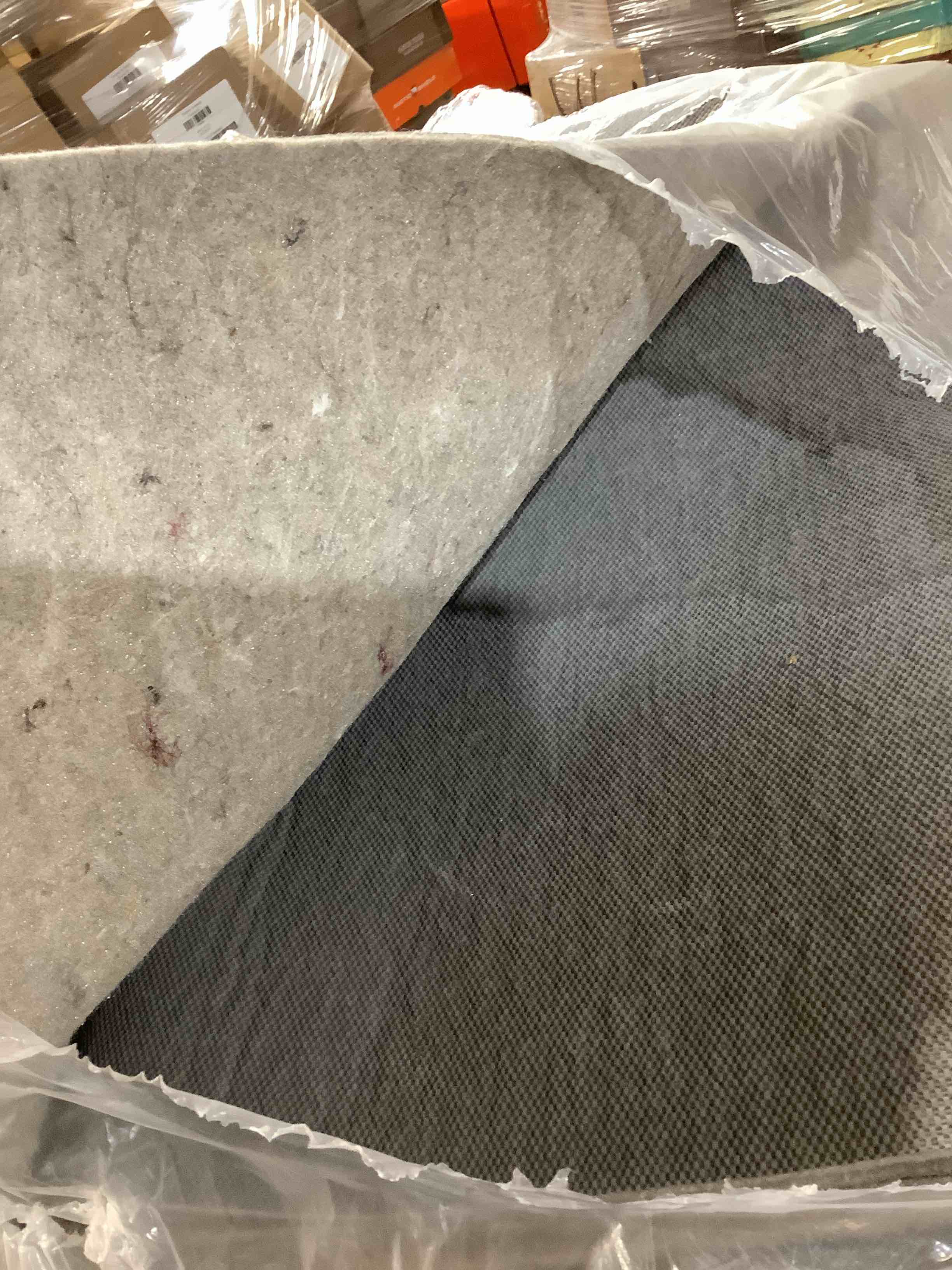 Condition photo showing Good Condition for mohawk home non slip rug pad 4' x 6' (rectangular)- 1/4" thick felt + latex rubber gripper - dual surface cushion for hardwood, carpet, tile floors, made in usa 1/4 inch dual surface rug pad 4' x 6' (rectangular)