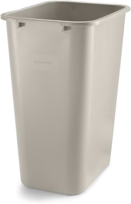coastwide indoor trash can w/out lid beige soft plast 7 gal cw56430