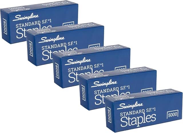 swingline standard staples  1/4  length  5 000 per box  5 box pack (s7035101)