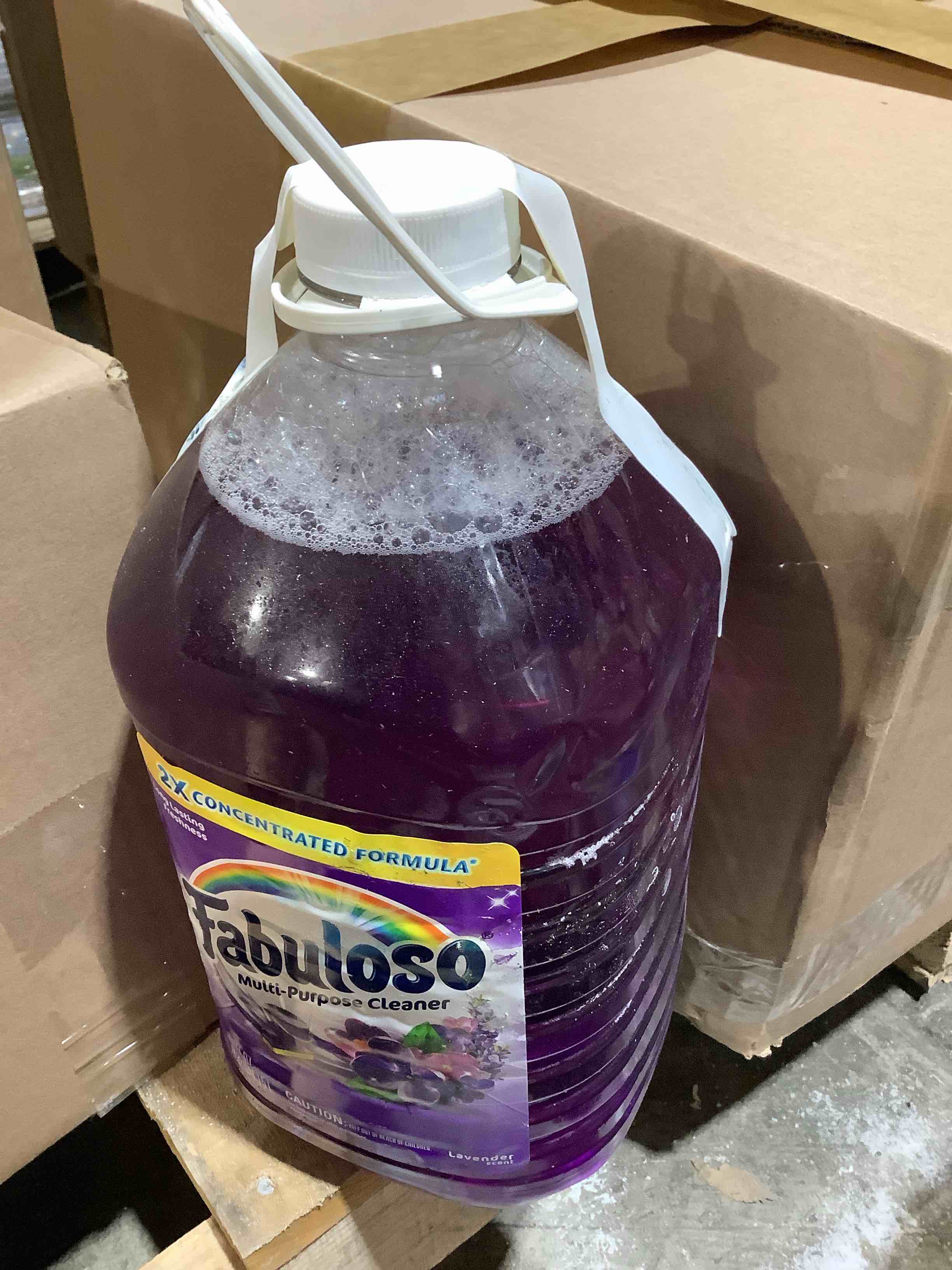 Condition photo showing New/Like New for fabuloso multi-purpose cleaner 2x concentrated formula lavender scent 169 oz