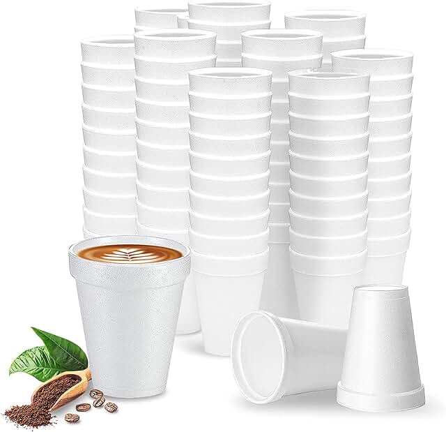 dart foam drink cups 8 oz white 25/bag 40 bags/carton