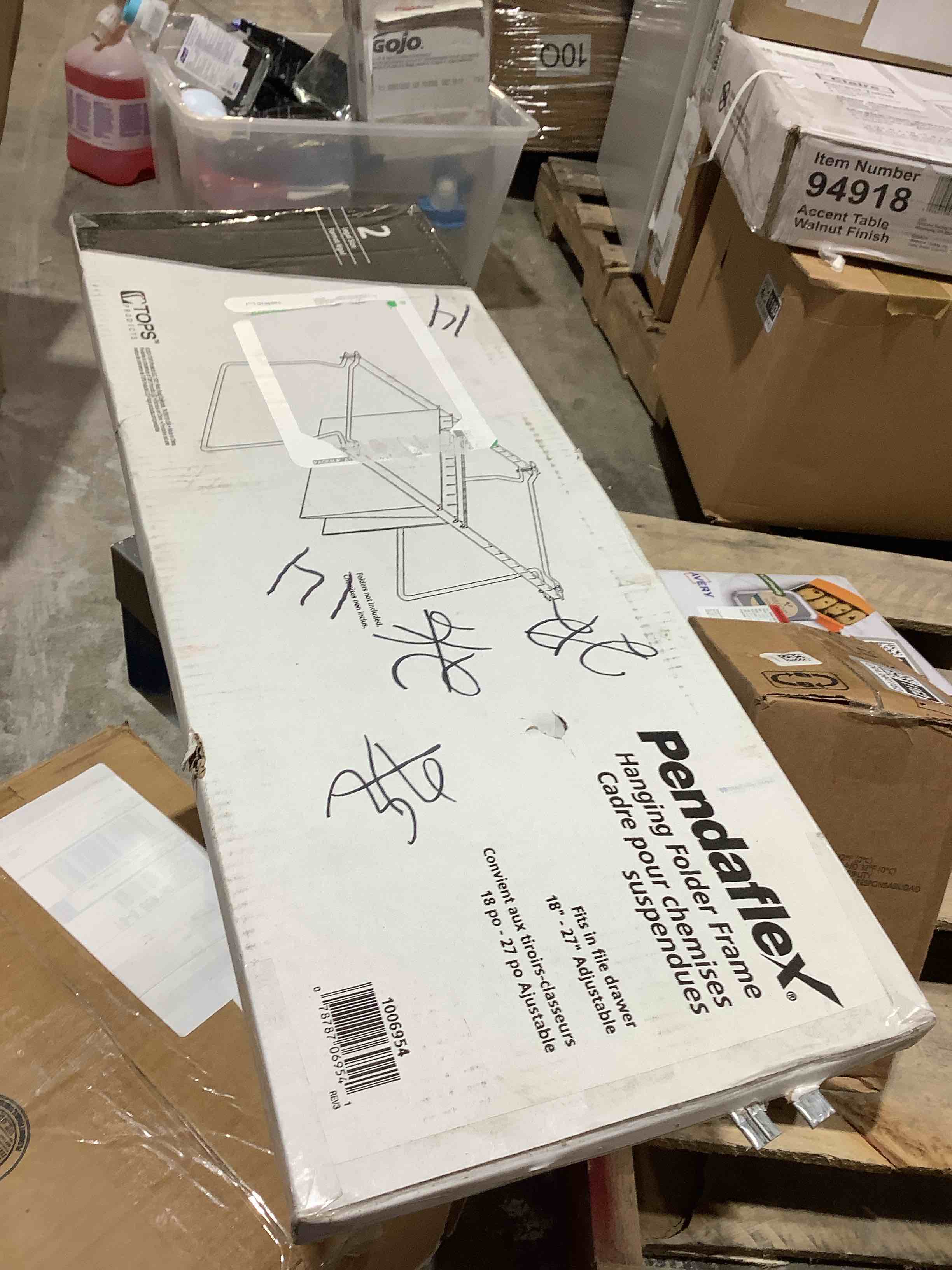 Condition photo showing New/Like New for pendaflex adjustable hanging file frame legal gray 2/box (1006954)