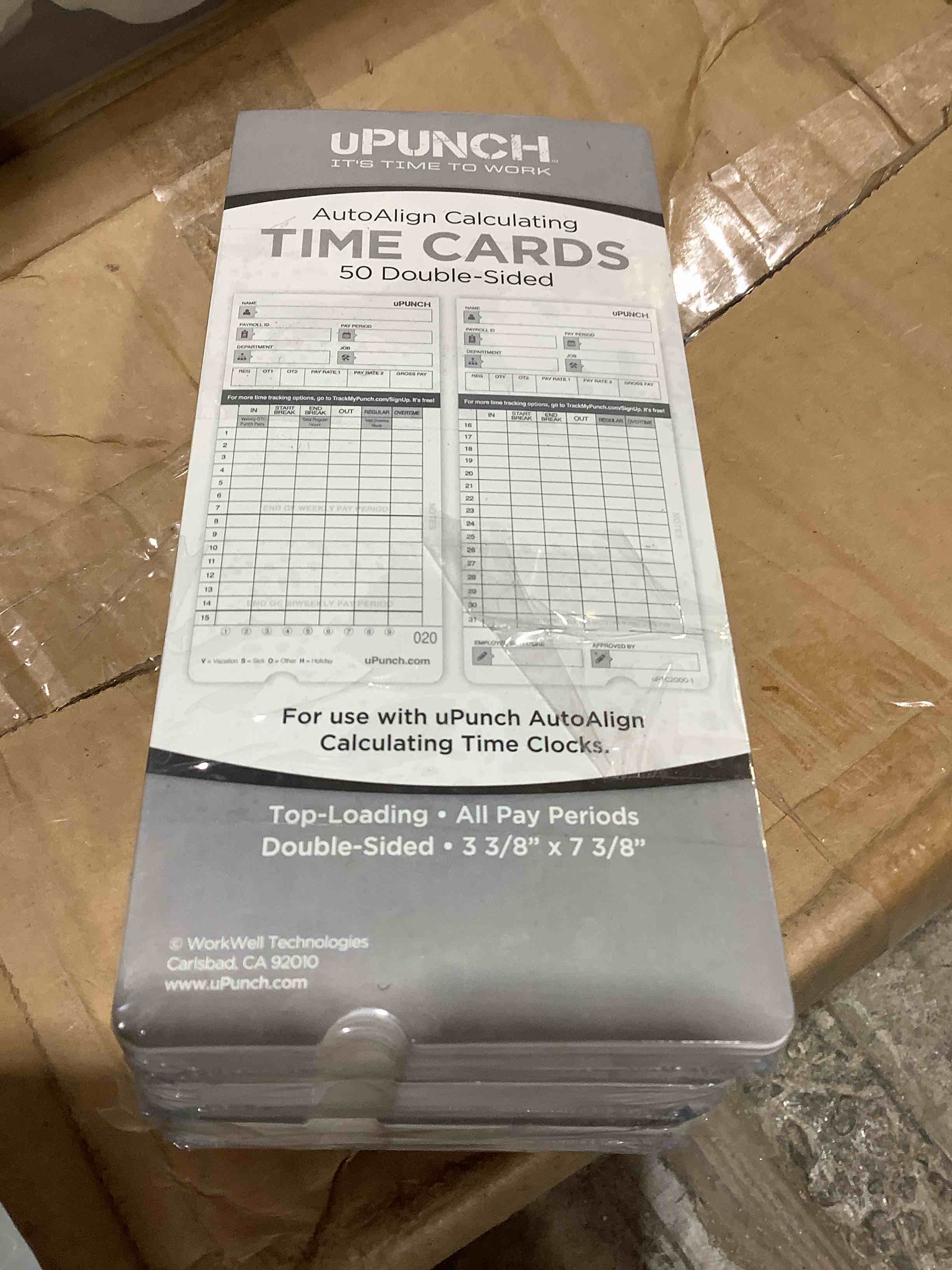 Condition photo showing Good Condition for upunch auto align calculating time cards 50 double sided, 3 count