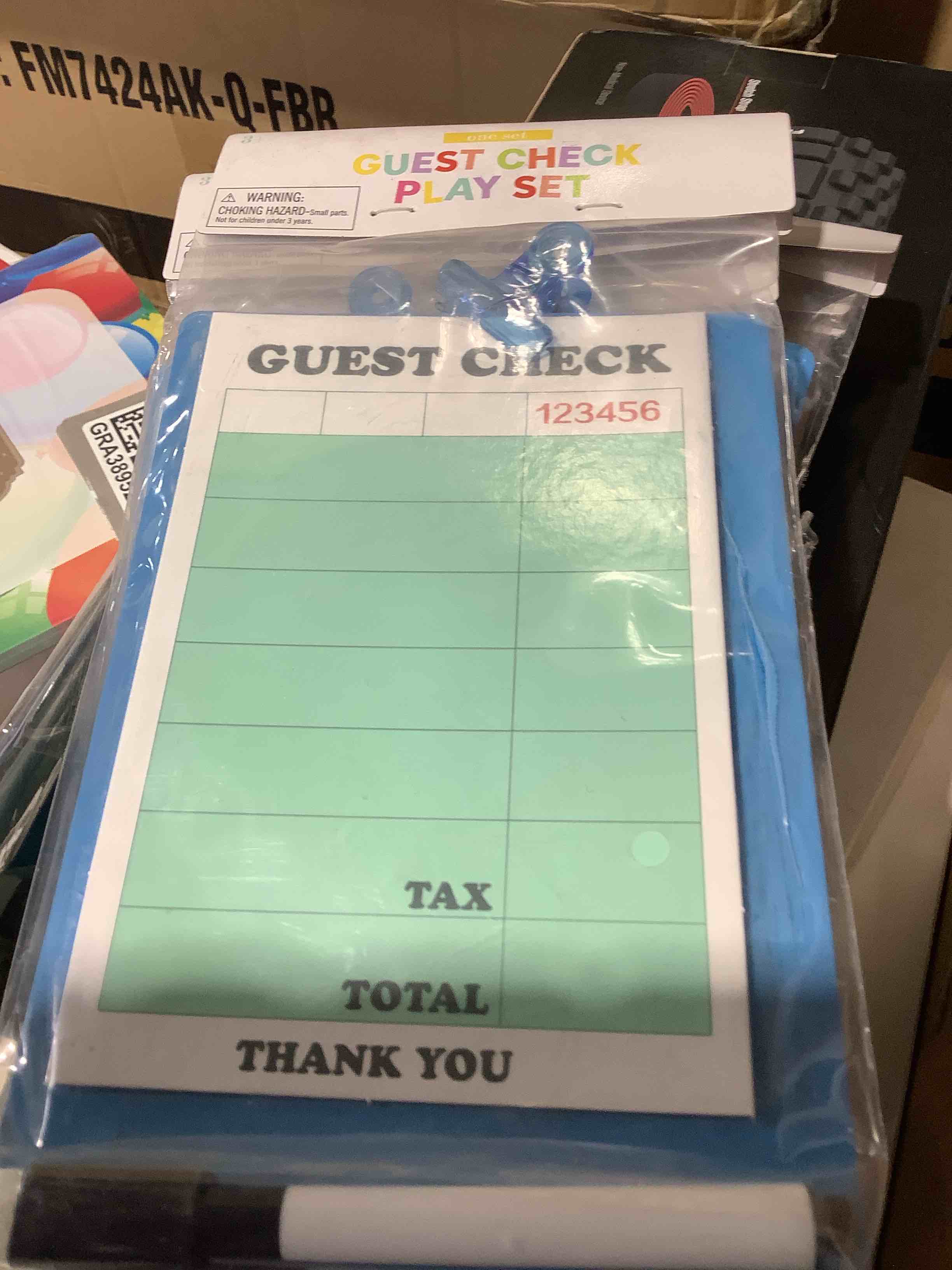 guest check play set for ages 3 plus, 4 count