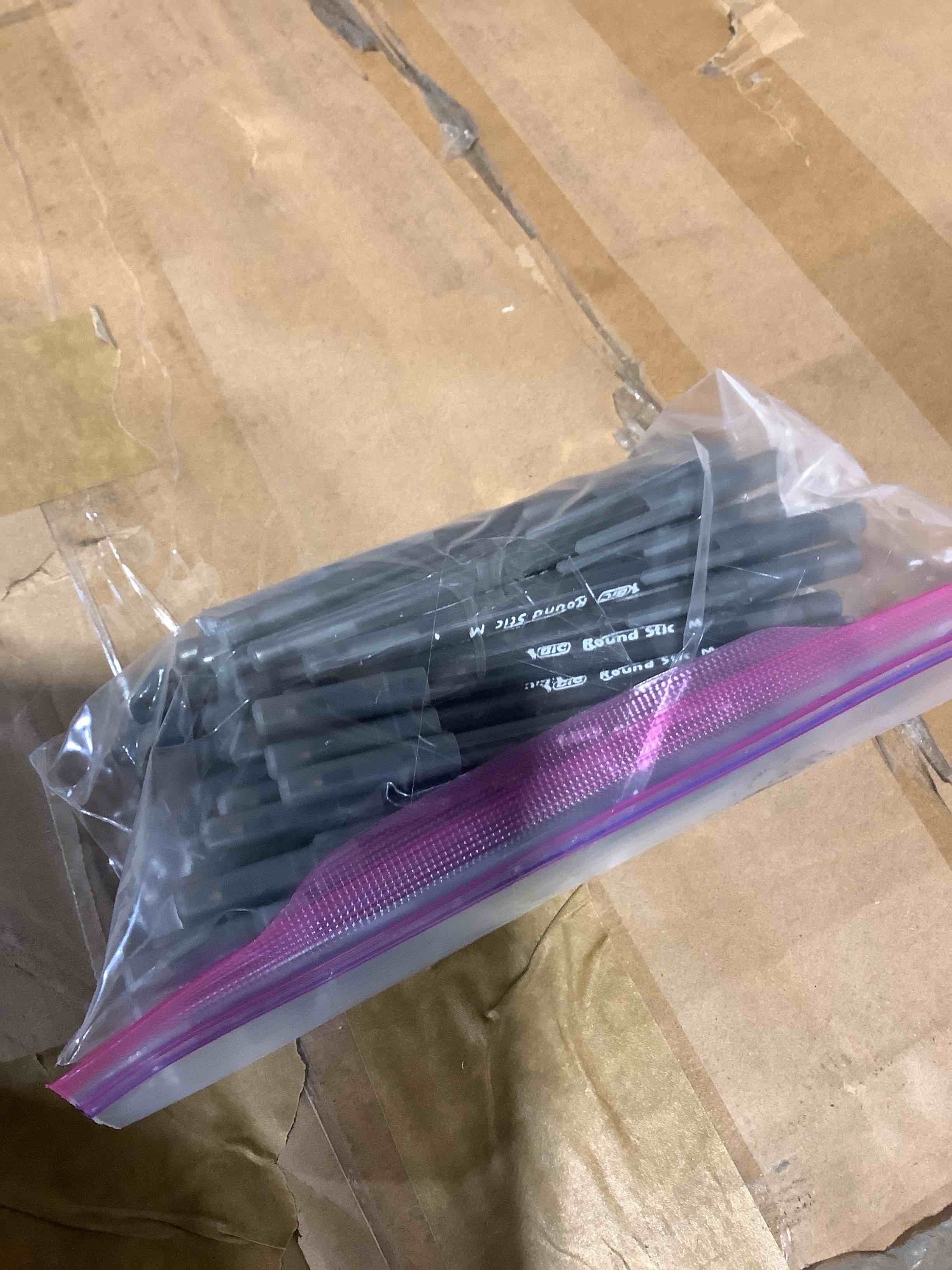 Condition photo showing New/Like New for bic round stic xtra life ballpoint pen, ultra long lasting and consistent ink flow, 60-count in black ink