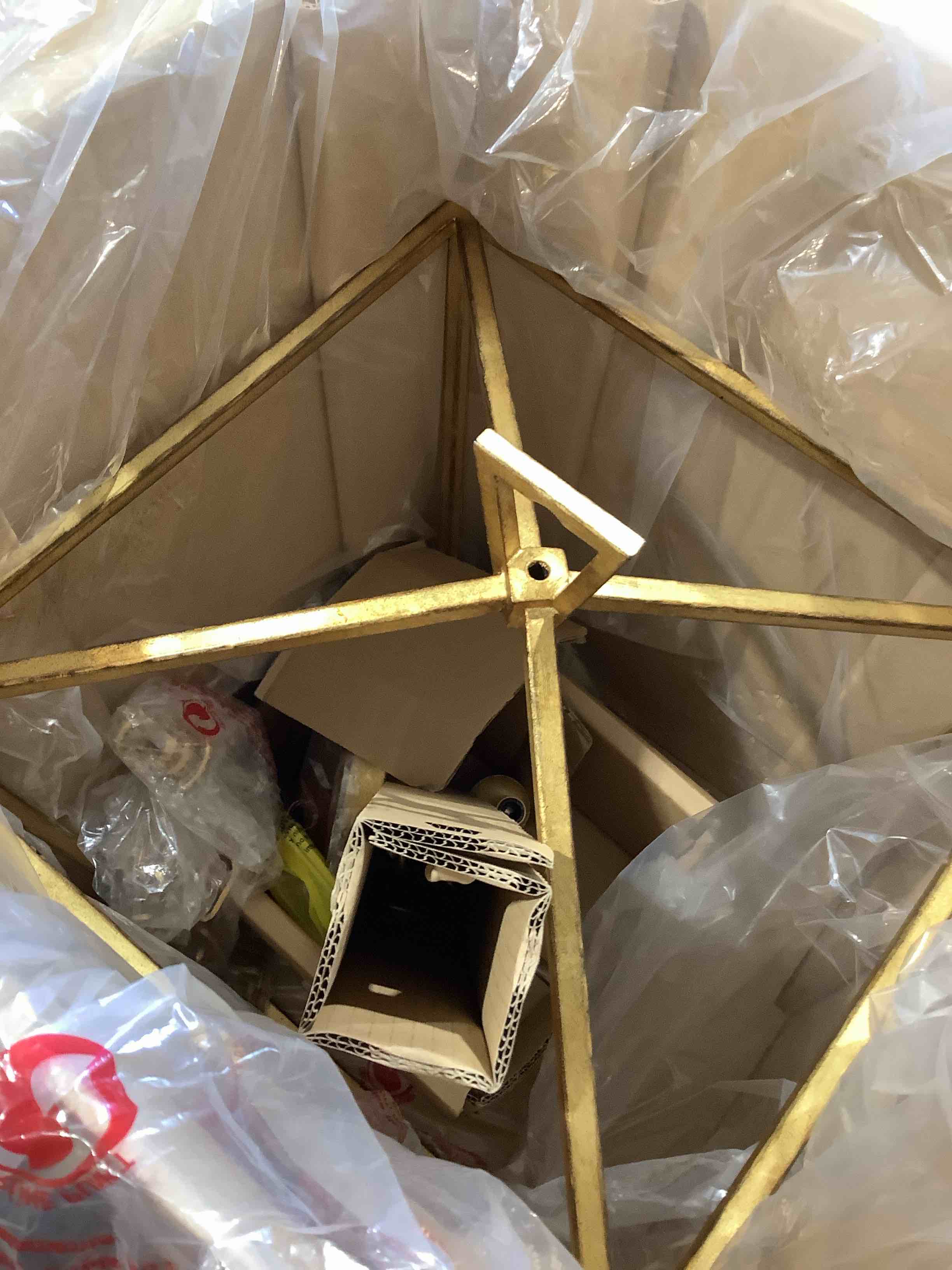 Condition photo showing Good Condition for chapman & myers's chc2165gi darlana media, lantern gilded iron