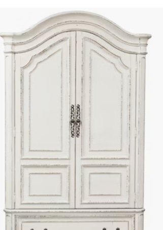 Condition photo showing New/Like New for magnolia manor antique white armoire top only