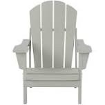polytrends laguna all weather poly outdoor adirondack chair - foldable sand