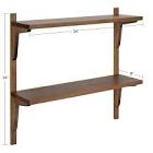 Meridian Wood Shelf Natural Rustic 219867