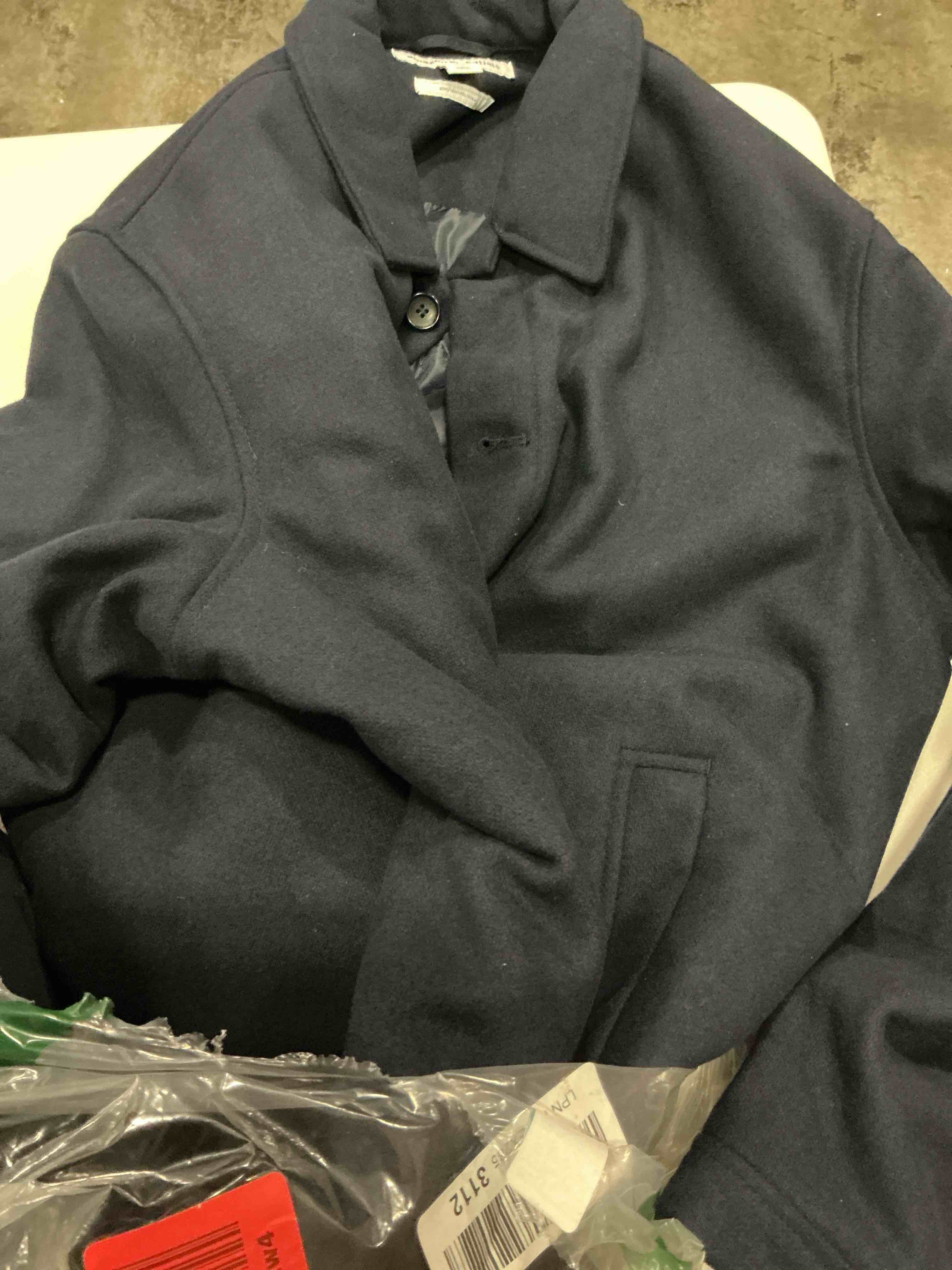 Condition photo showing Good Condition for (size:xl)amazon essentials men's wool blend bomber jacket (available in big & tall) x-large navy