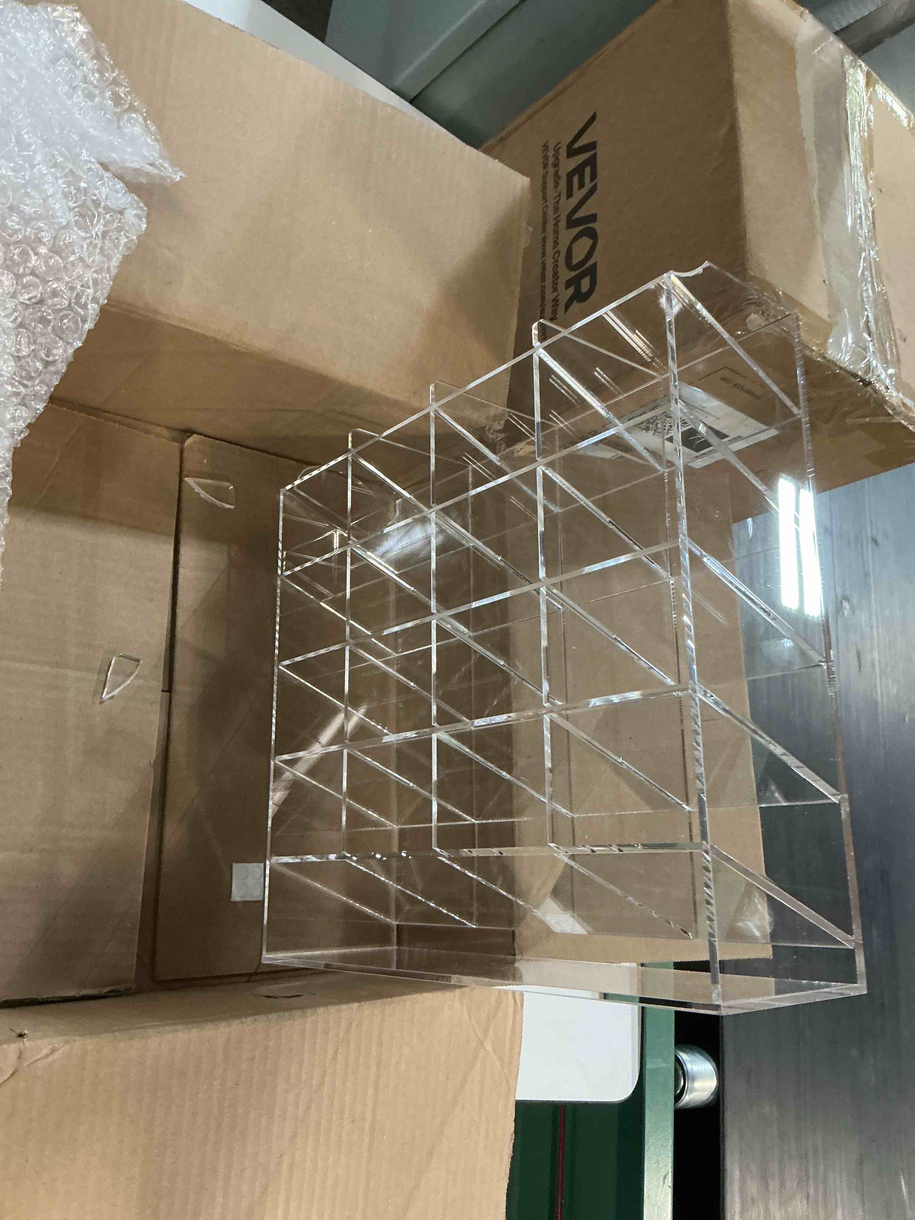 Condition photo showing As Is for motimind acrylic pen organizer storage for 250 markers vertical marker organizer acrylic pen display holder for office desk desktop stationery pencil storage, clear, 13 x 4 x 12.4 inch 13 x 4 x 12.4 inch clear