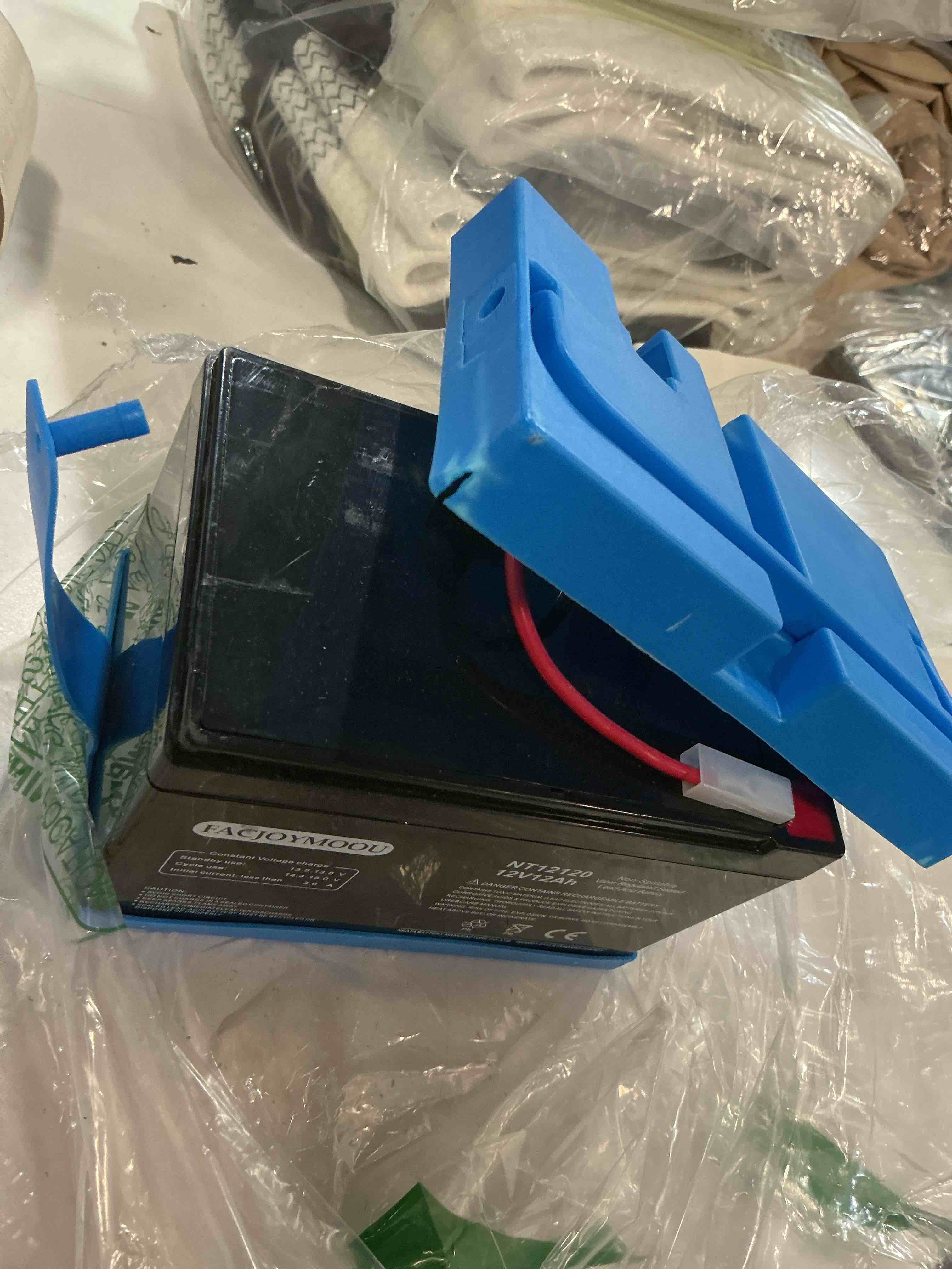 Condition photo showing As Is for 12 volt 12ah battery for peg perego tractor john deere gator xuv polaris rzr 900 polaris slingshot gaucho rock'in 12v replacement battery for ground loader new holland t8 tractor kids ride on car toys