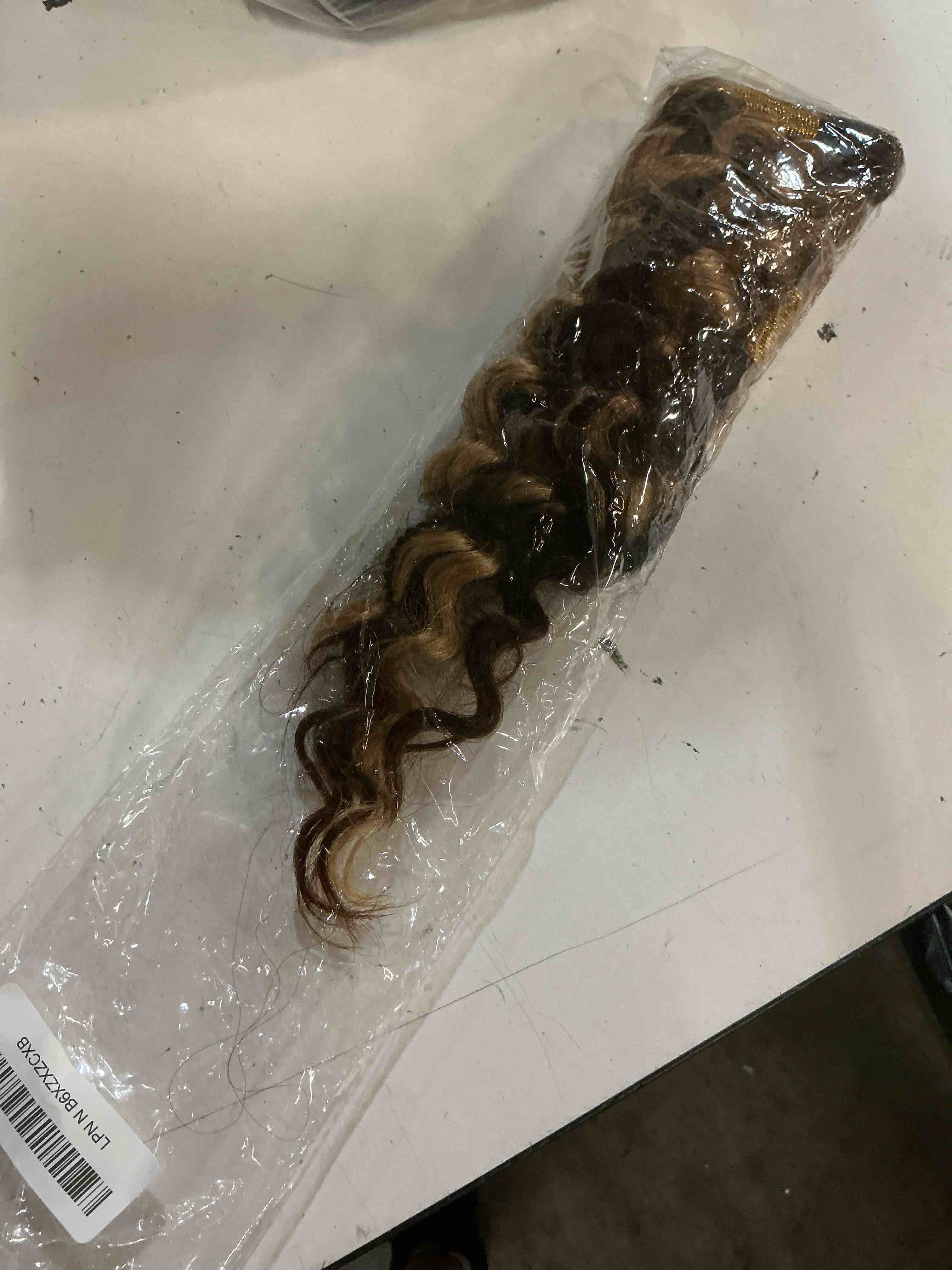 Condition photo showing Good Condition for human braiding hair for boho braids 12a deep water wave bulk human hair knotless boho human hair for braiding no weft extensions curly bundles 2 bundles/pack 27/613 160g 24 inch ombre 27-613 color 24 inch