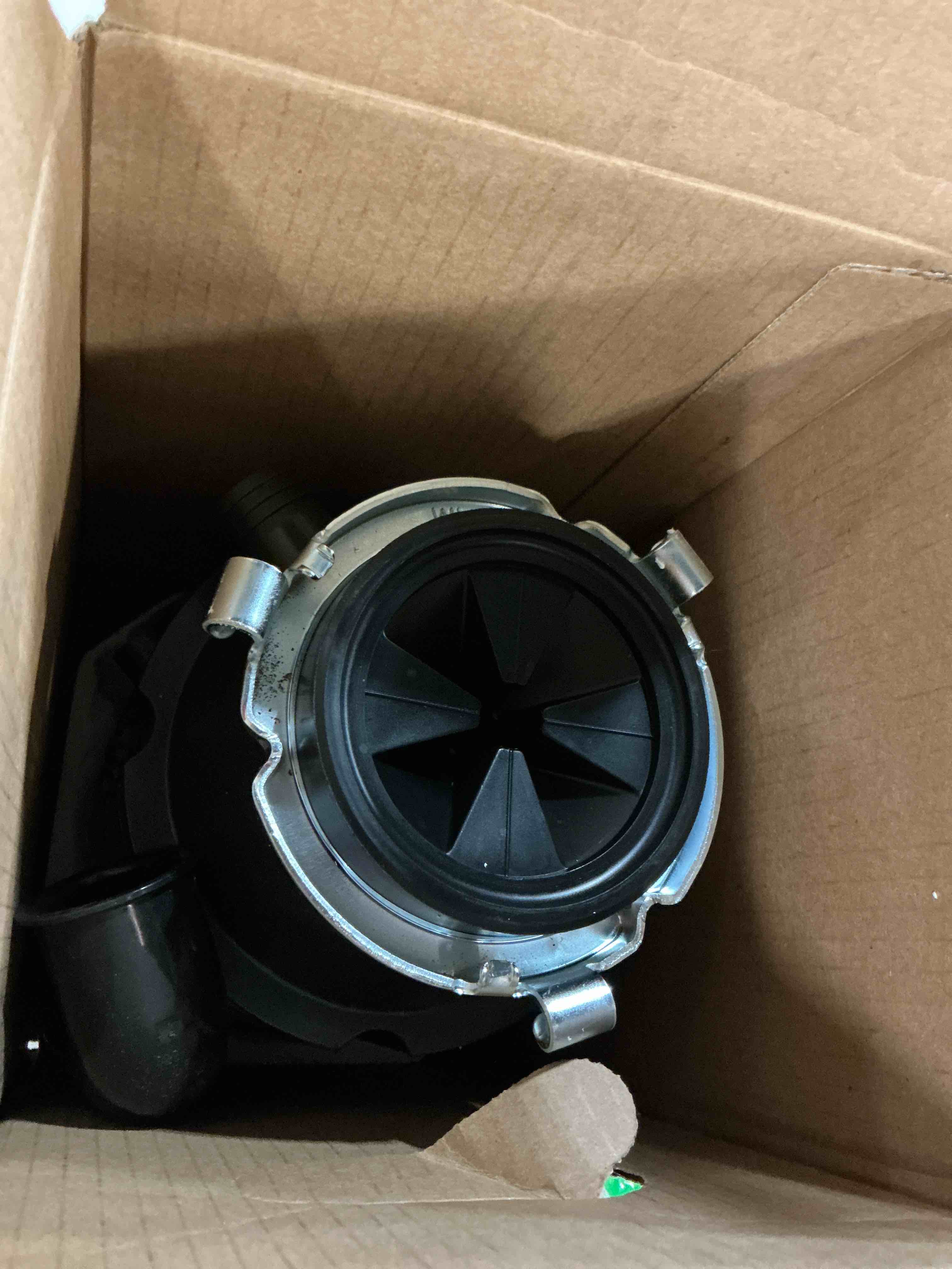 Condition photo showing As Is for new insinkerator badger 1xl garbage disposal 1/3 h