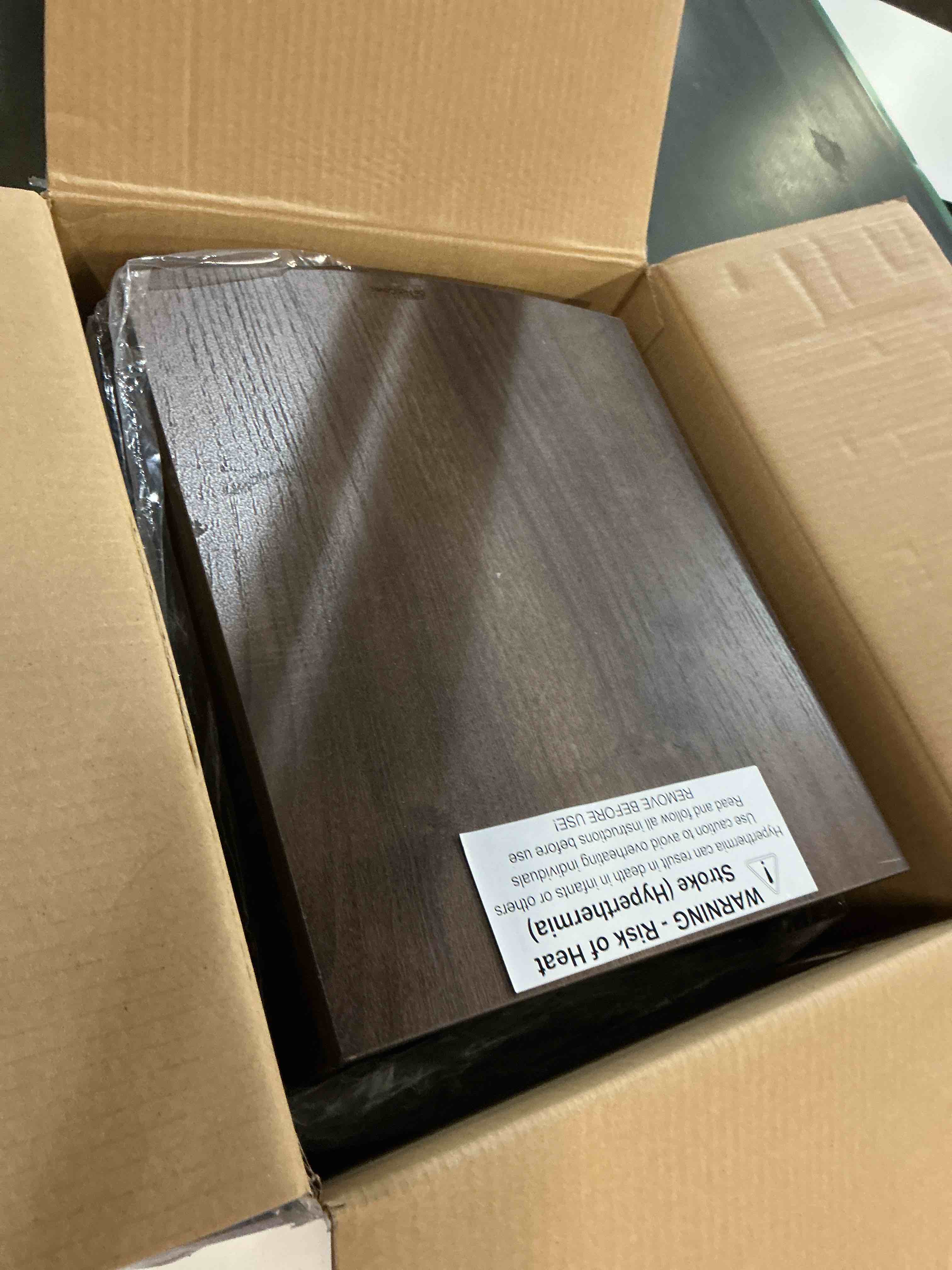 Condition photo showing As Is for utilitech utilitech 1500 -watt infrared quartz cabinet indoor electric space heater with