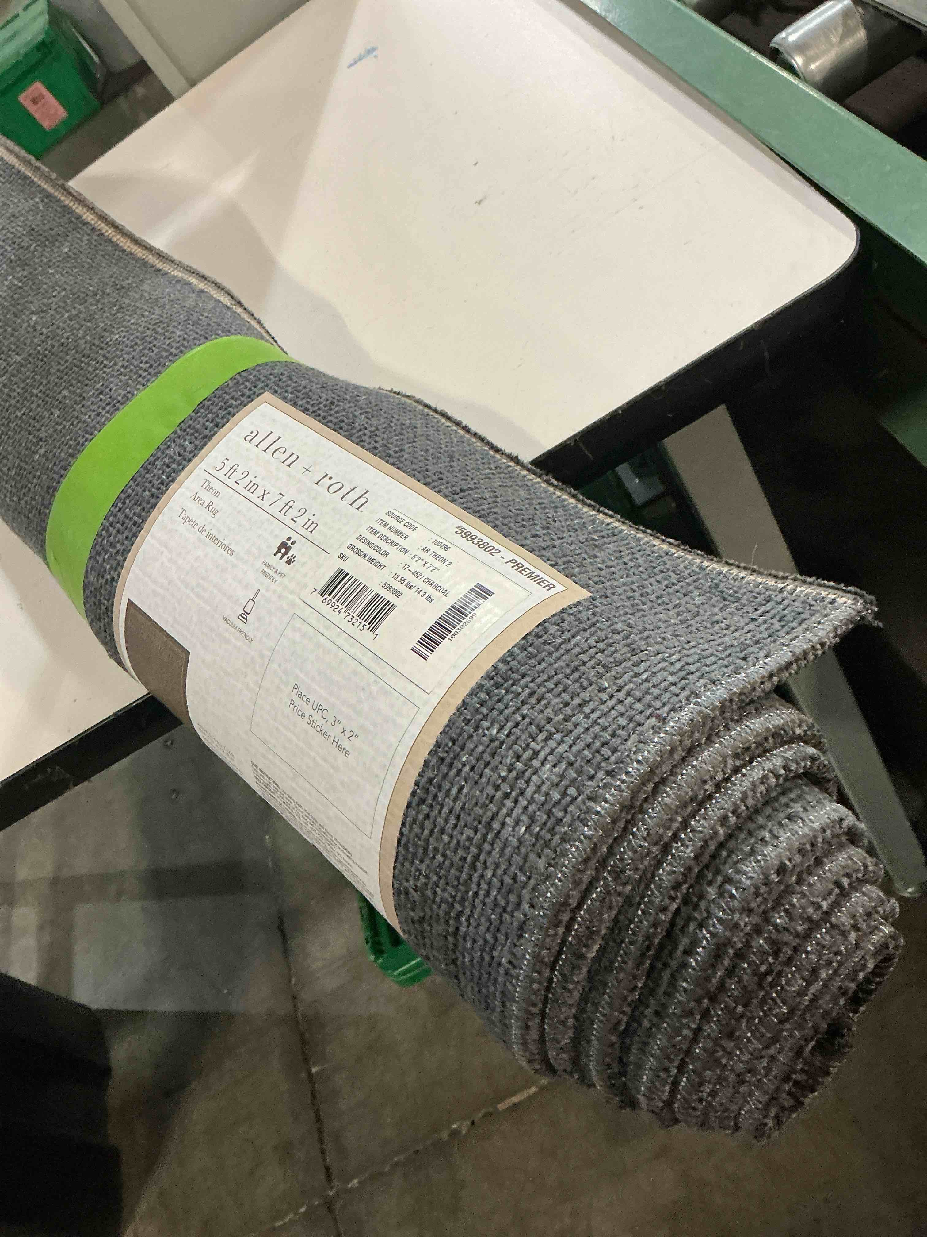 Condition photo showing Good Condition for allen + roth azalea 5 x 8 (ft) loomed polyester rust rectangular indoor spot clean only pet