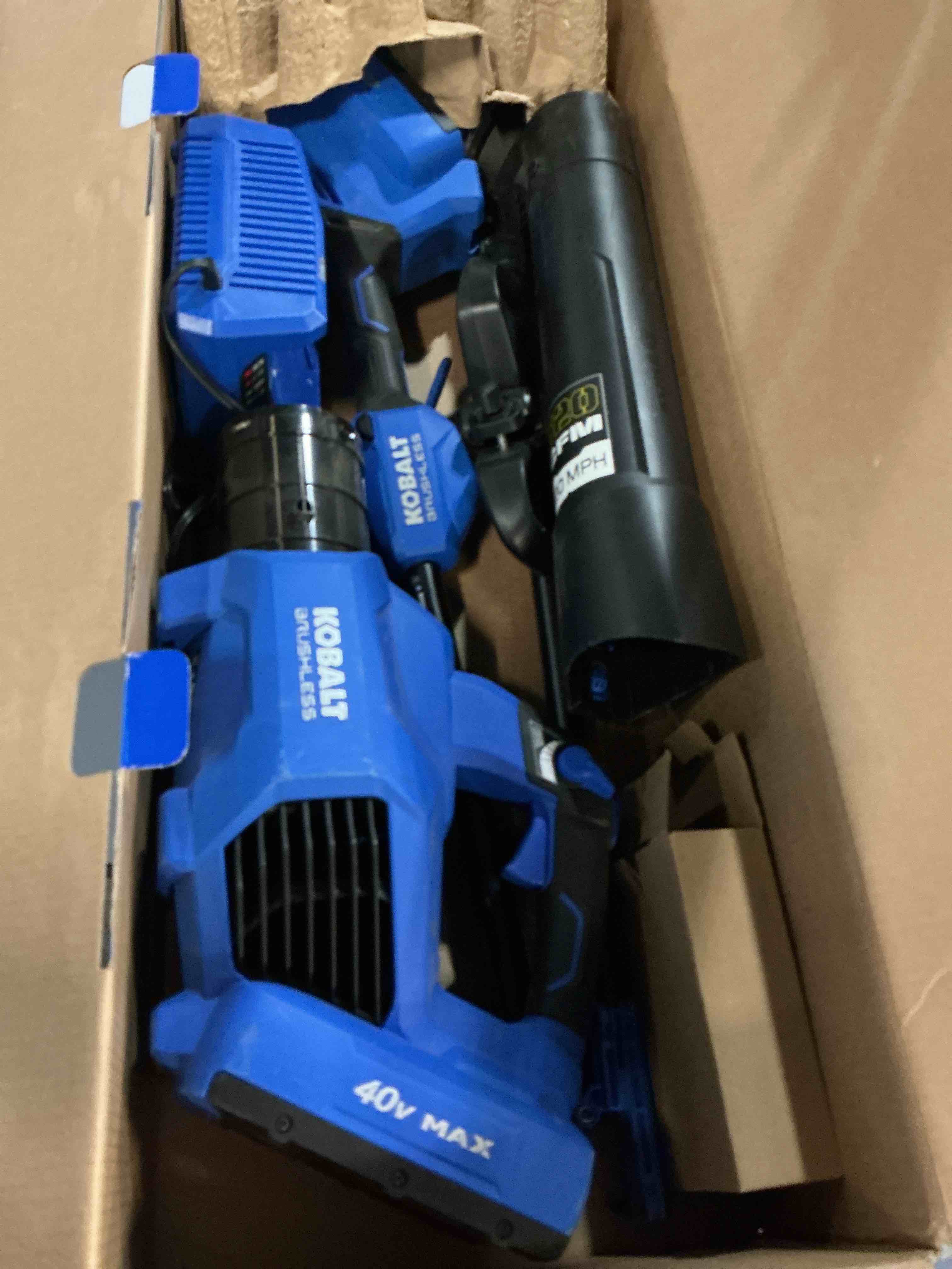 Condition photo showing Good Condition for kobalt gen4 40-volt cordless battery string trimmer and leaf blower and combo kit 4.0 ah (battery included) (charger included)