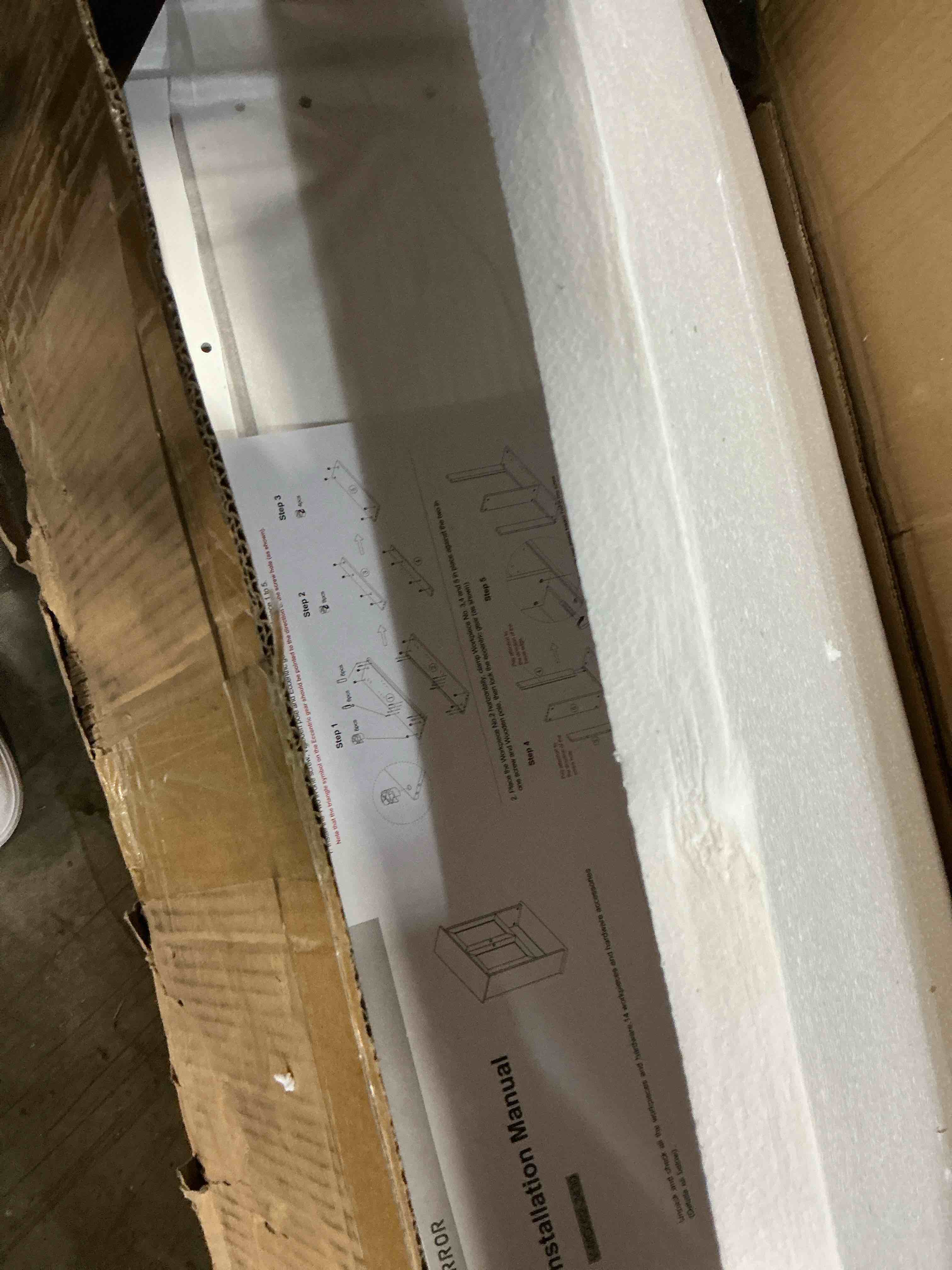 Condition photo showing New/Like New for white bathroom wall cabinet over the toilet storage cabinet, 24x30 inch wood medicine cabinets wall mounted bathroom cabinet with doors for laundry room, bedroom kitchen white with silver handle 24x30